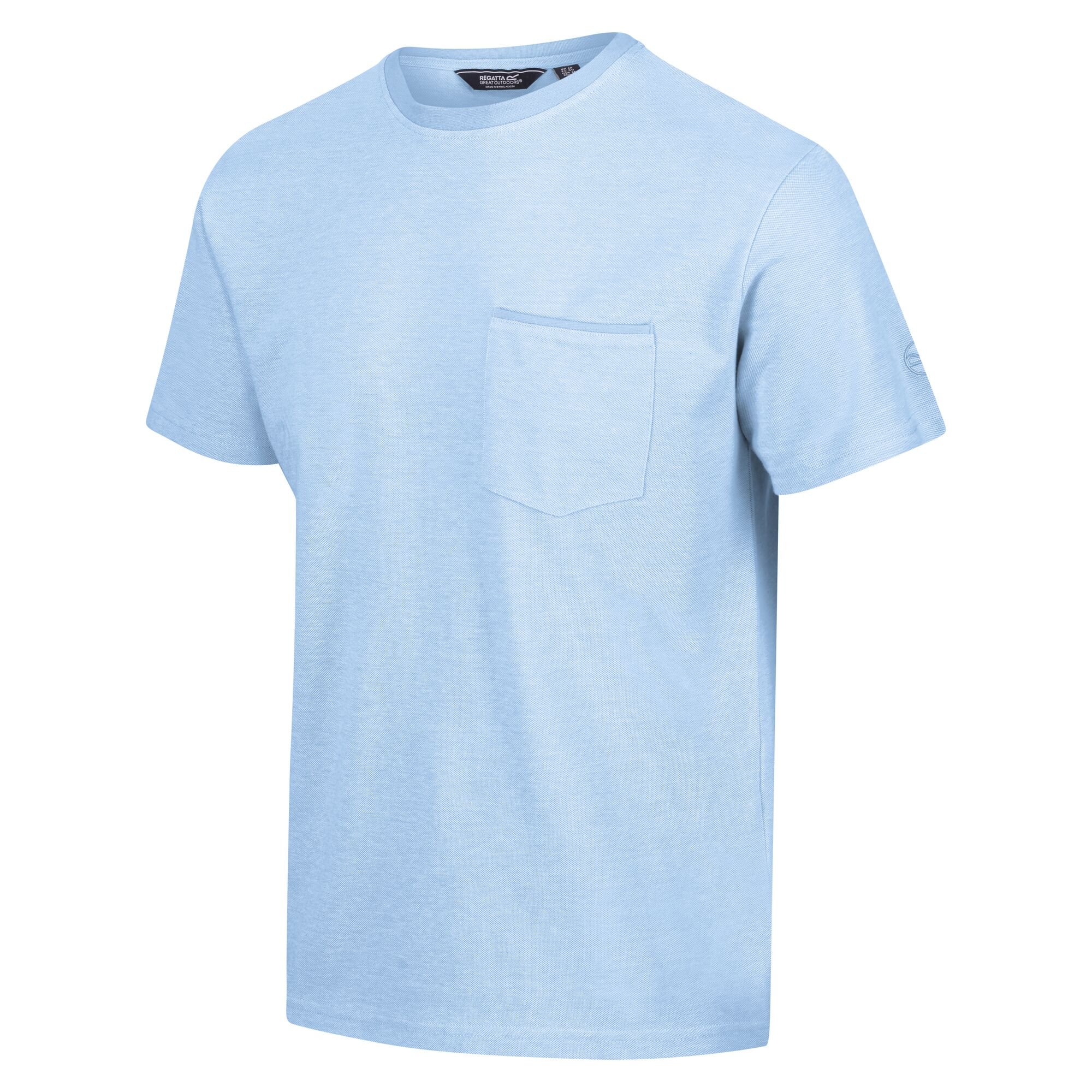 Men's Caelum T-Shirt | Powder Blue Birdseye Pique