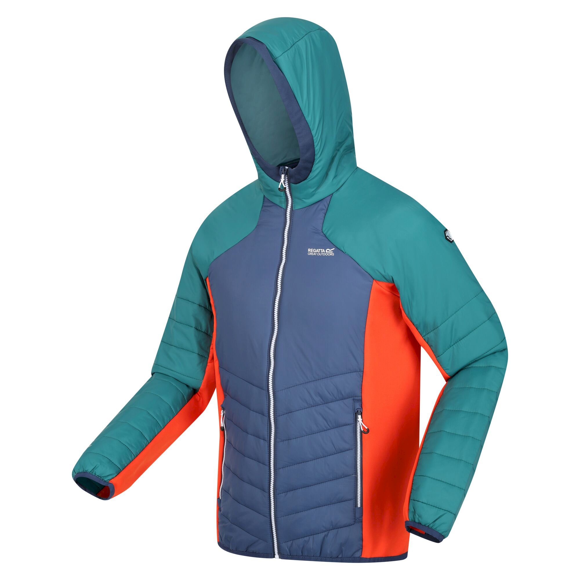 Men's Trutton Softshell Hooded Jacket | Admiral Blue Pacific Green