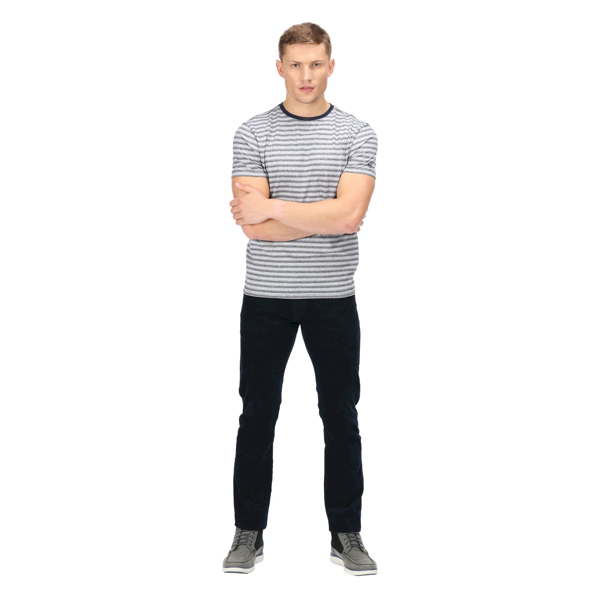 Men's Brayden Stripe T-Shirt | Navy Mini Stripe