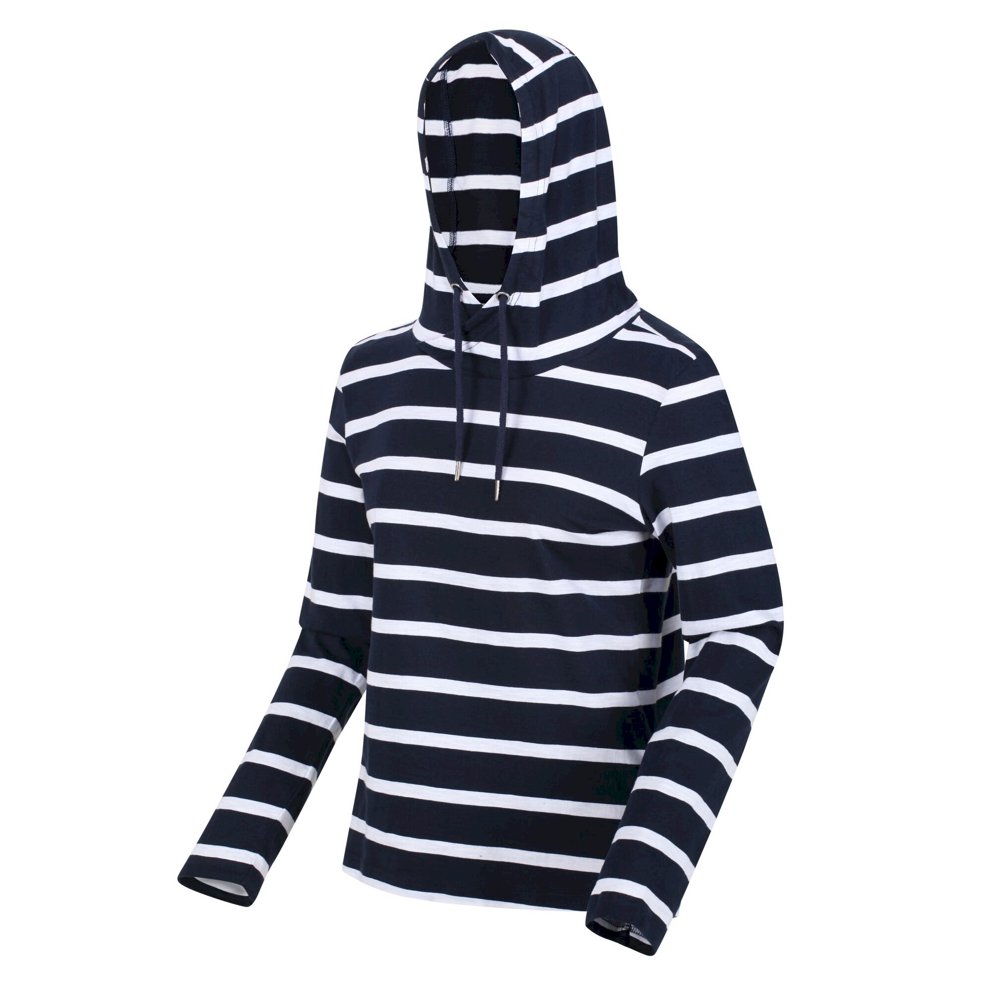 Women's Maelys Hooded Top | Navy White Stripe