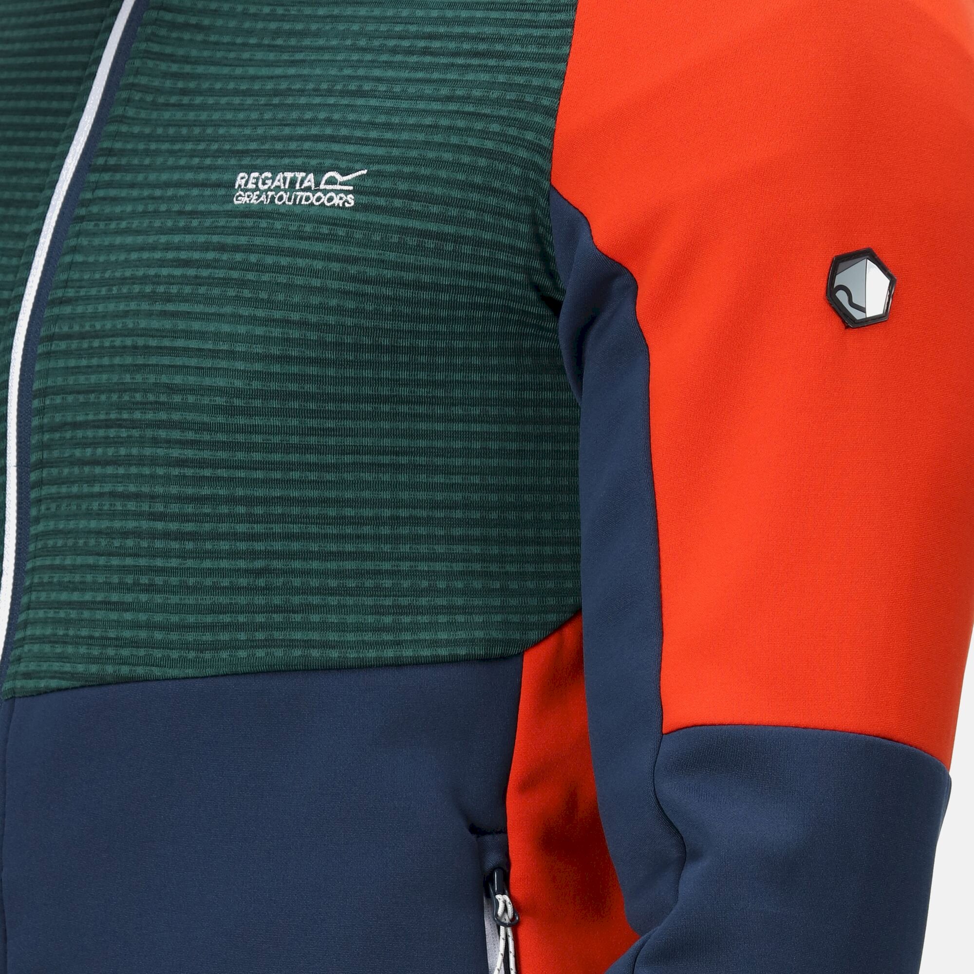 Men's Attare Softshell Hooded Jacket | Admiral Blue Pacific Green