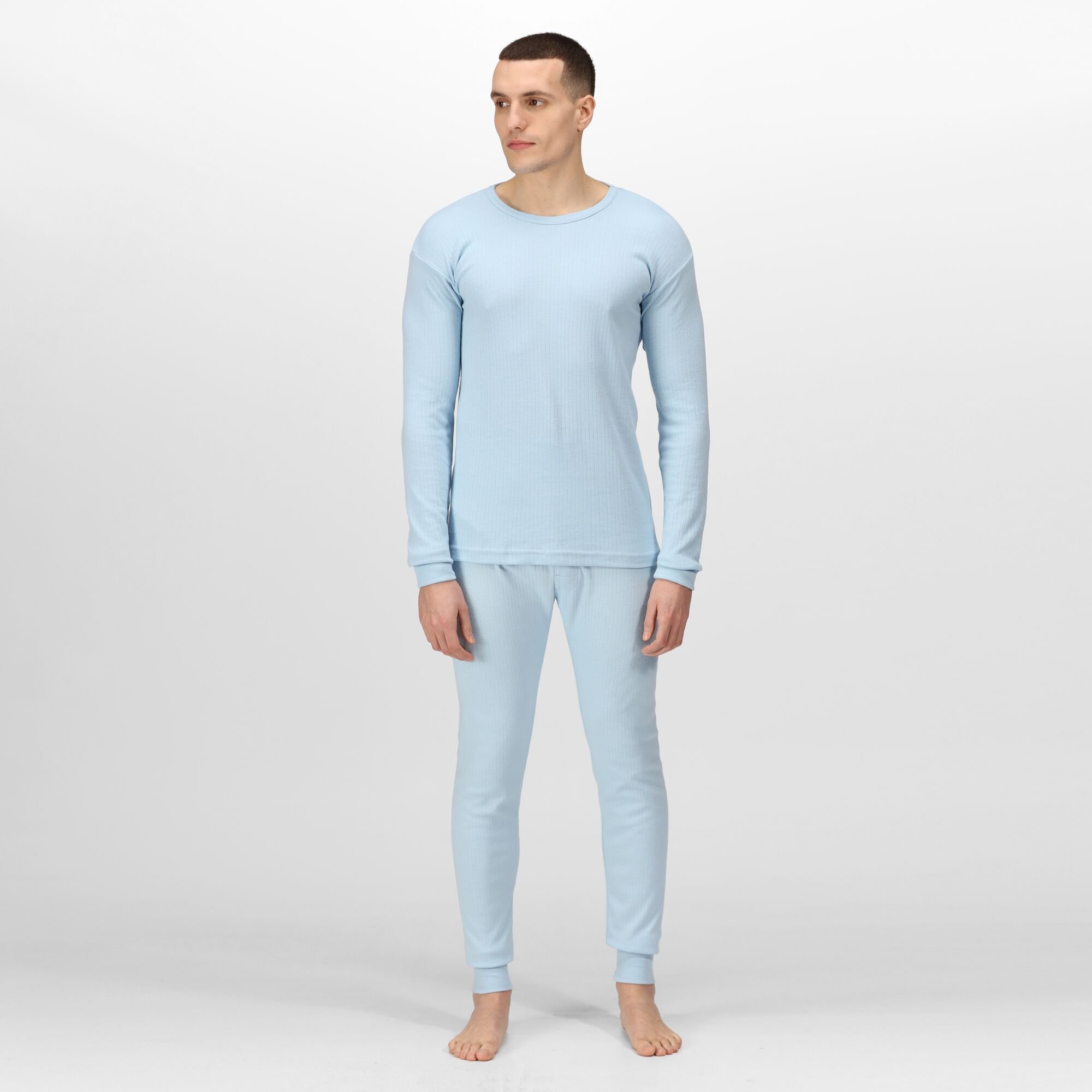 Men's Long Sleeve Thermal Vest | Denim Blue