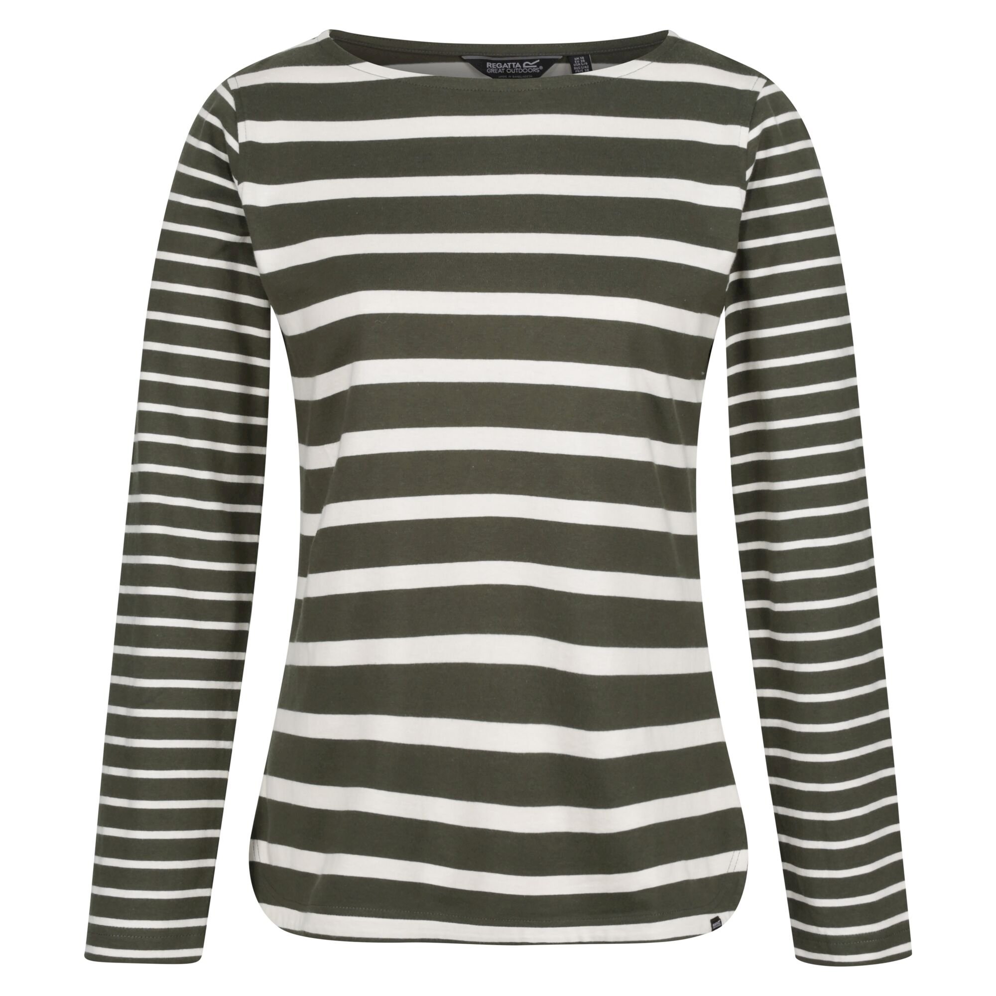 Women's Farida Striped T-Shirt | Dark Khaki Light Vanilla