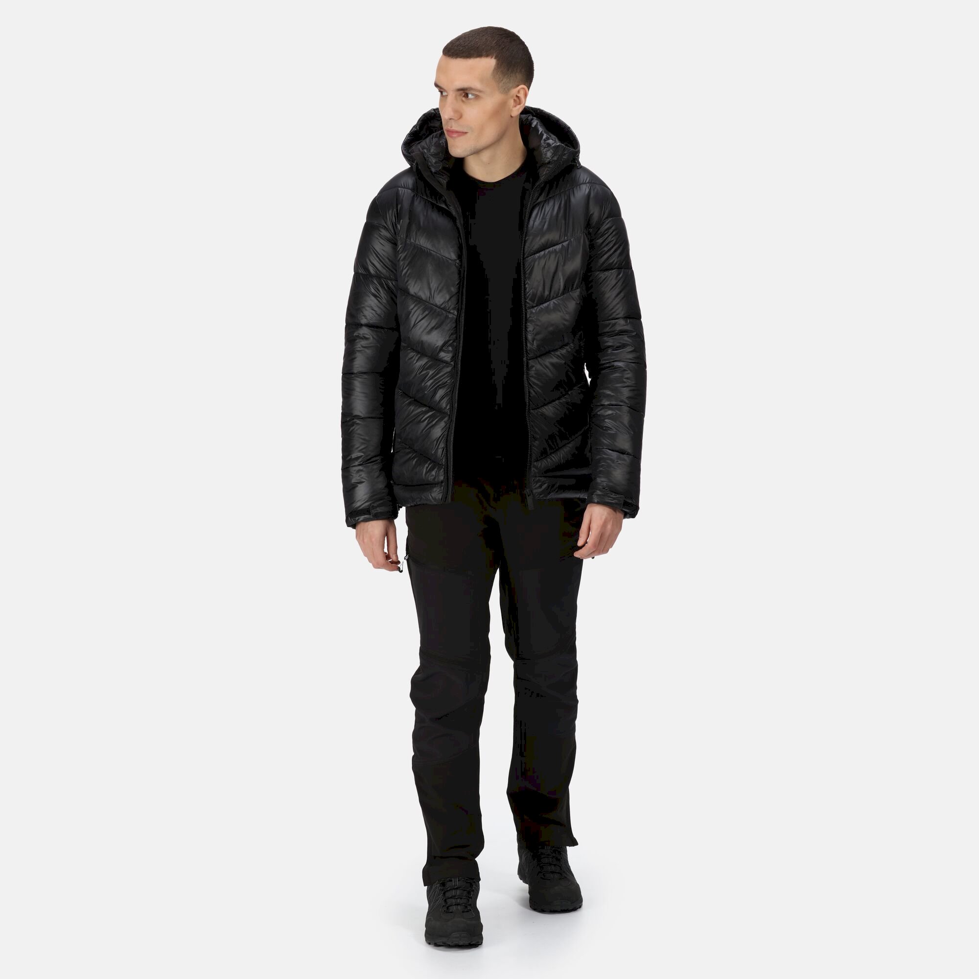 Freddie Flintoff Collection - Toploft II Hooded Puffer Jacket | Black
