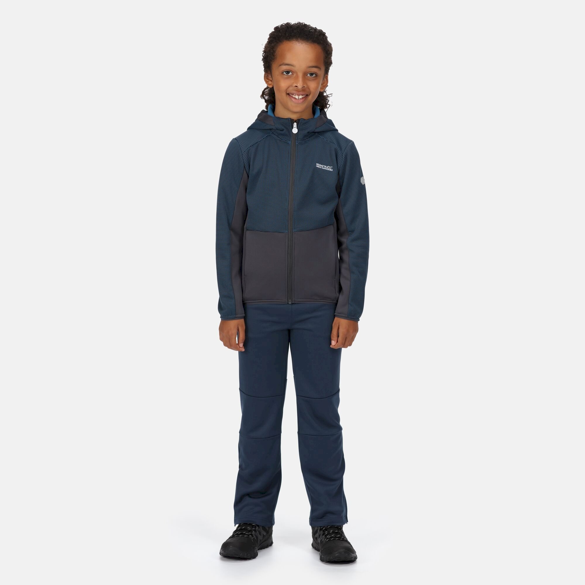 Kids' Highton Full Zip Fleece | Imperial Blue India Grey