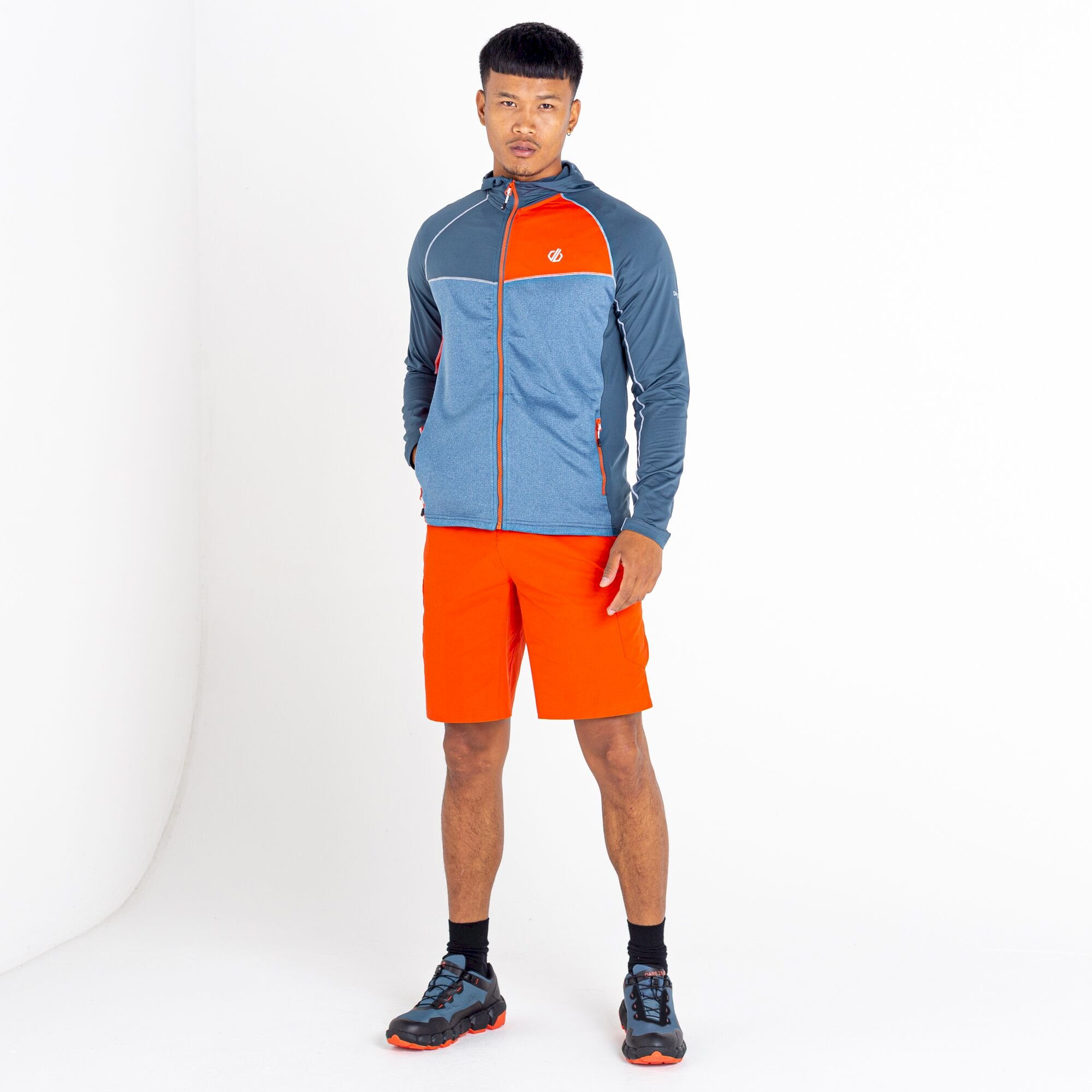 Dare 2b - Men's Contend Recycled Lightweight Core Stretch | Stellar Blue Burnt Salmon