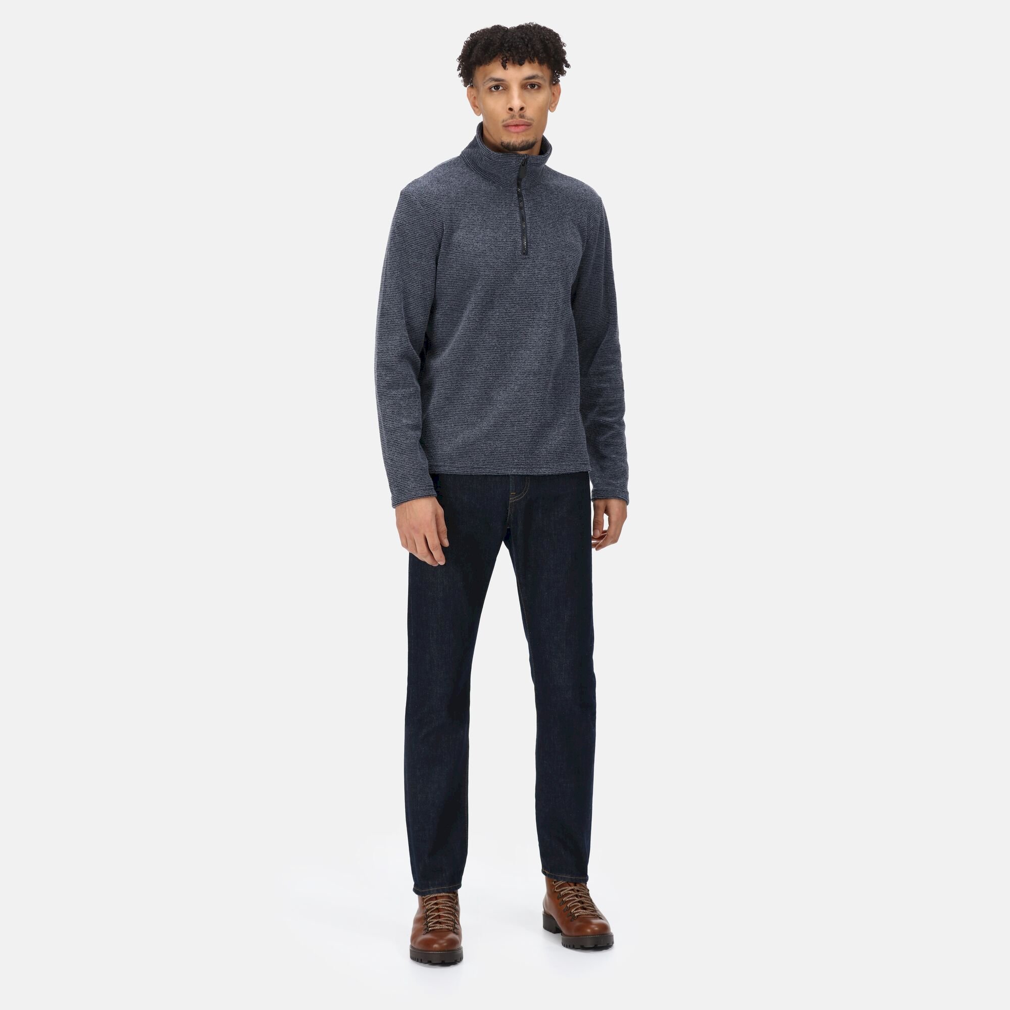 Men's Edley Half Zip Fleece | Navy Linear