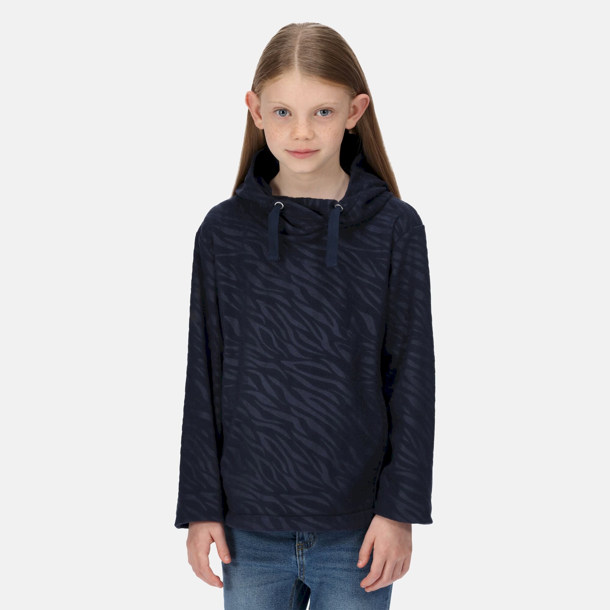 Kids' Kalina Hooded Fleece | Navy Zebra