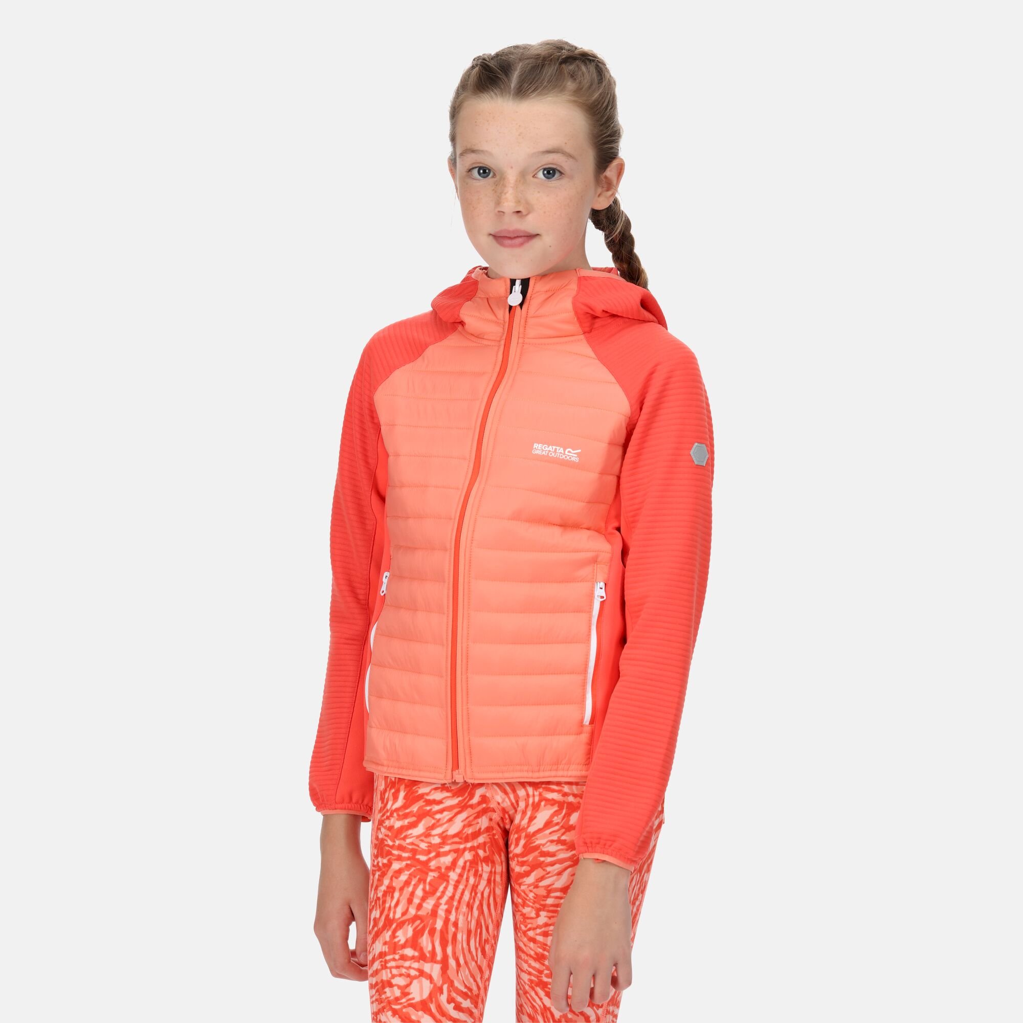 Kids' Kielder V Hybrid Insulated Jacket | Fusion Coral Neon Peach
