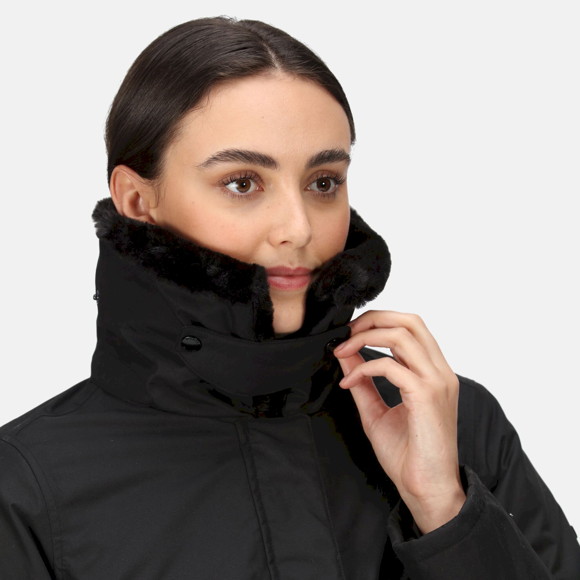 Women's Renata Fur Collar Parka | Black