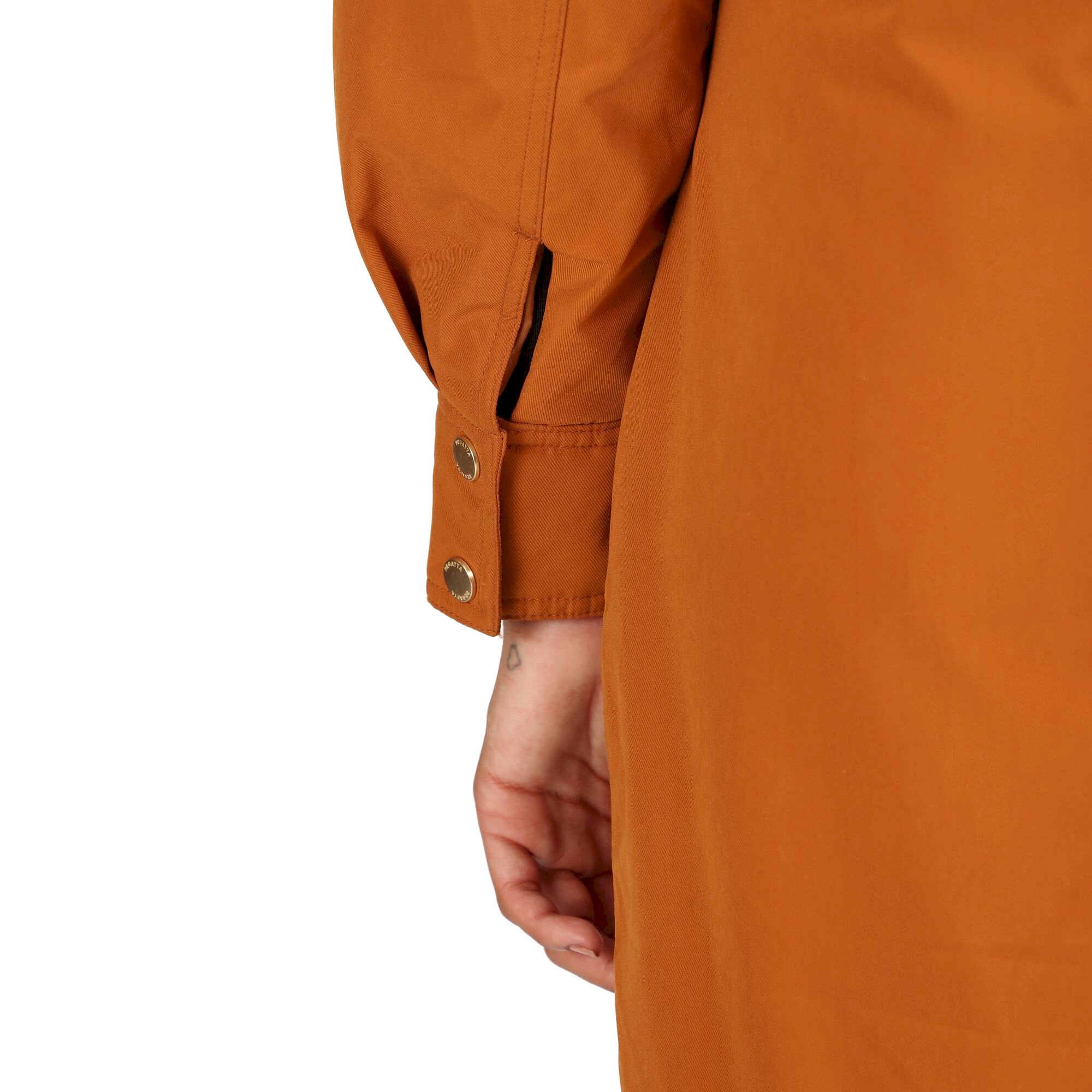 Women's Shiloh Fur Trim Parka Jacket | Copper Almond