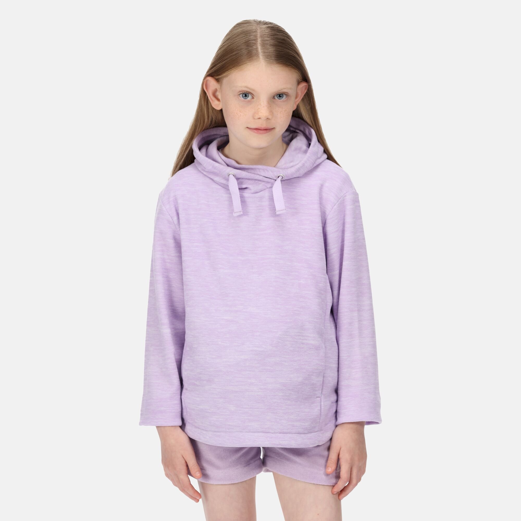 Kids' Kalina Hooded Fleece | Pastel Lilac Marl