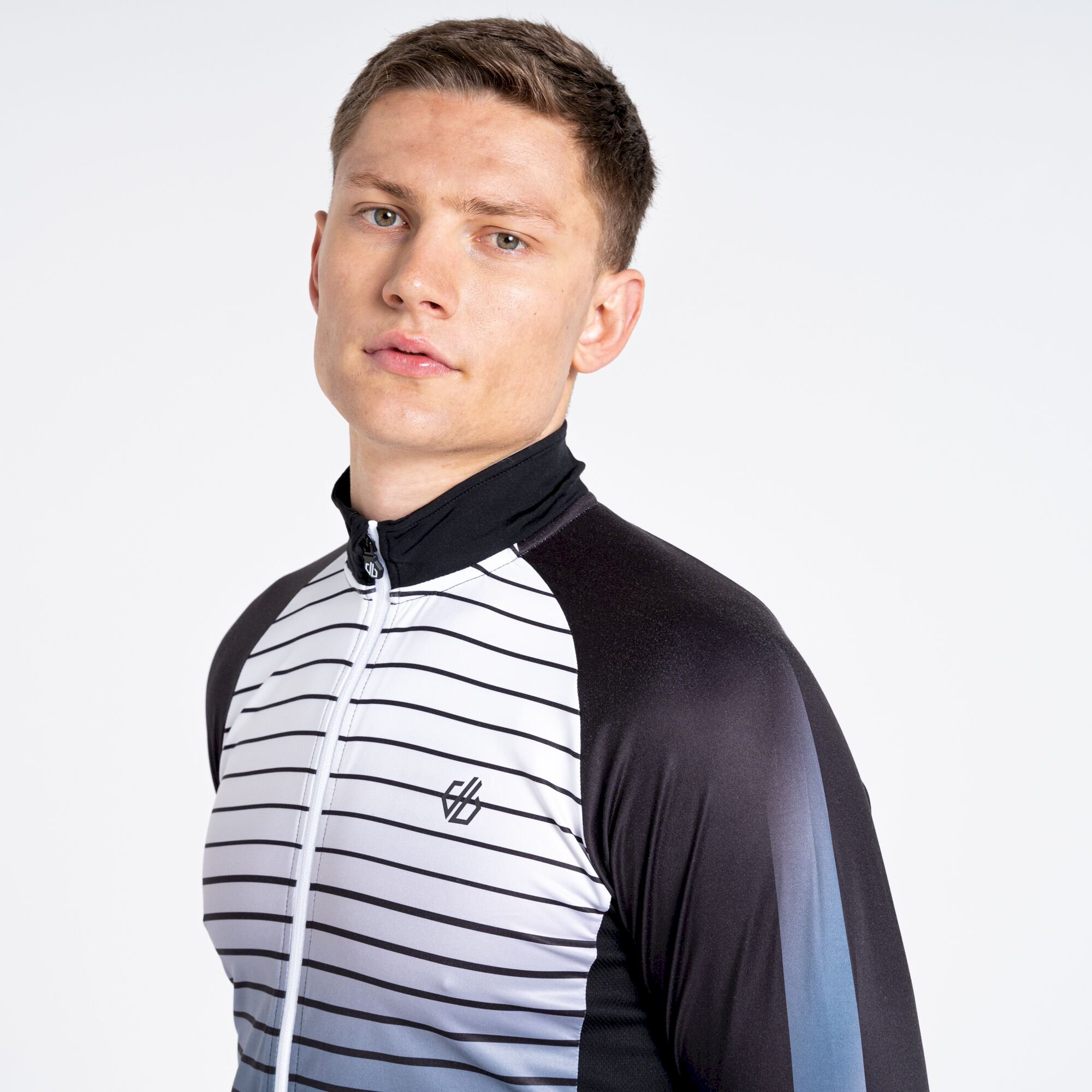 Dare 2b - Men's AEP Virtuous Long Sleeved Cycling Jersey | Black Underlined Print