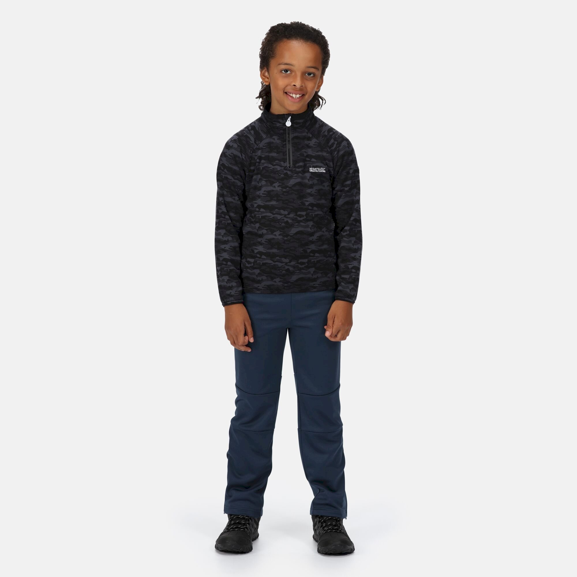 Kids' Highton Half Zip Fleece | India Grey Camo