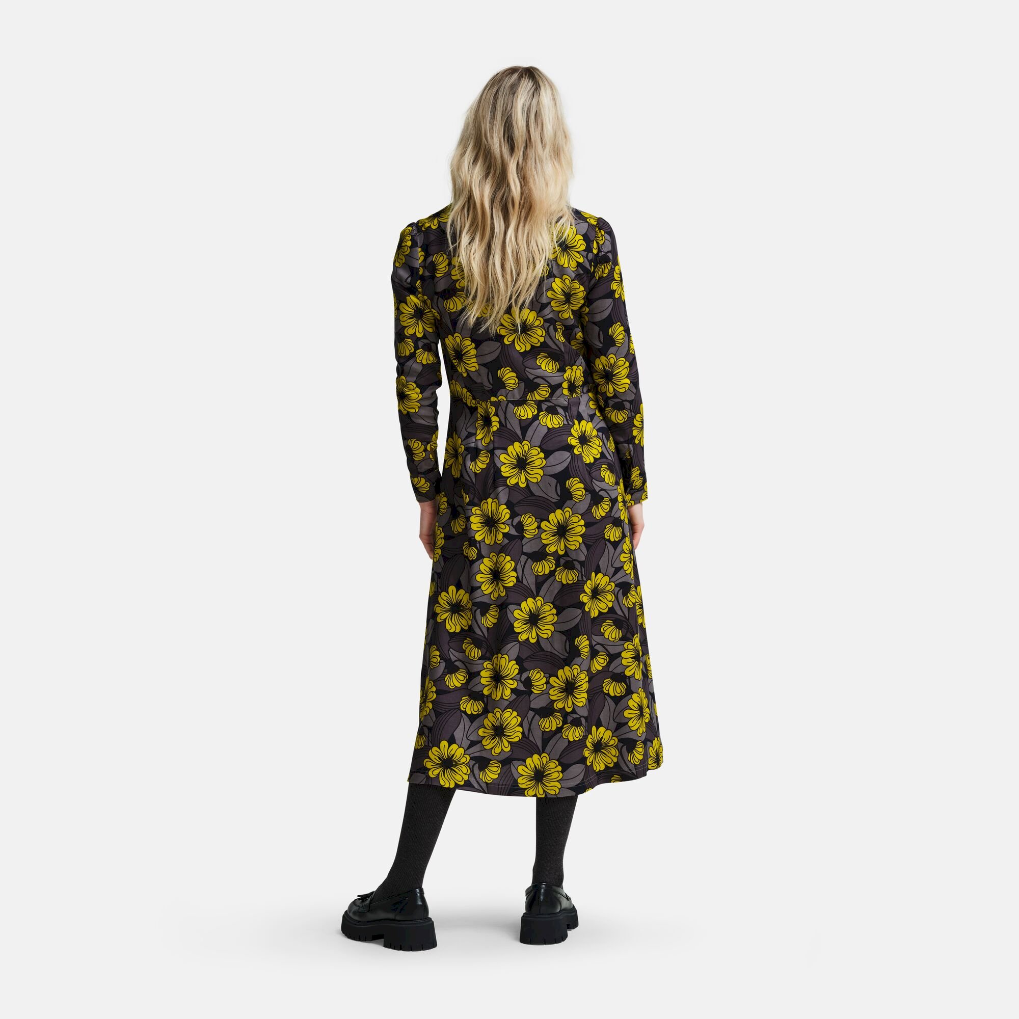 Orla Kiely Maxi Shirt Dress | Winter Heligan Yellow