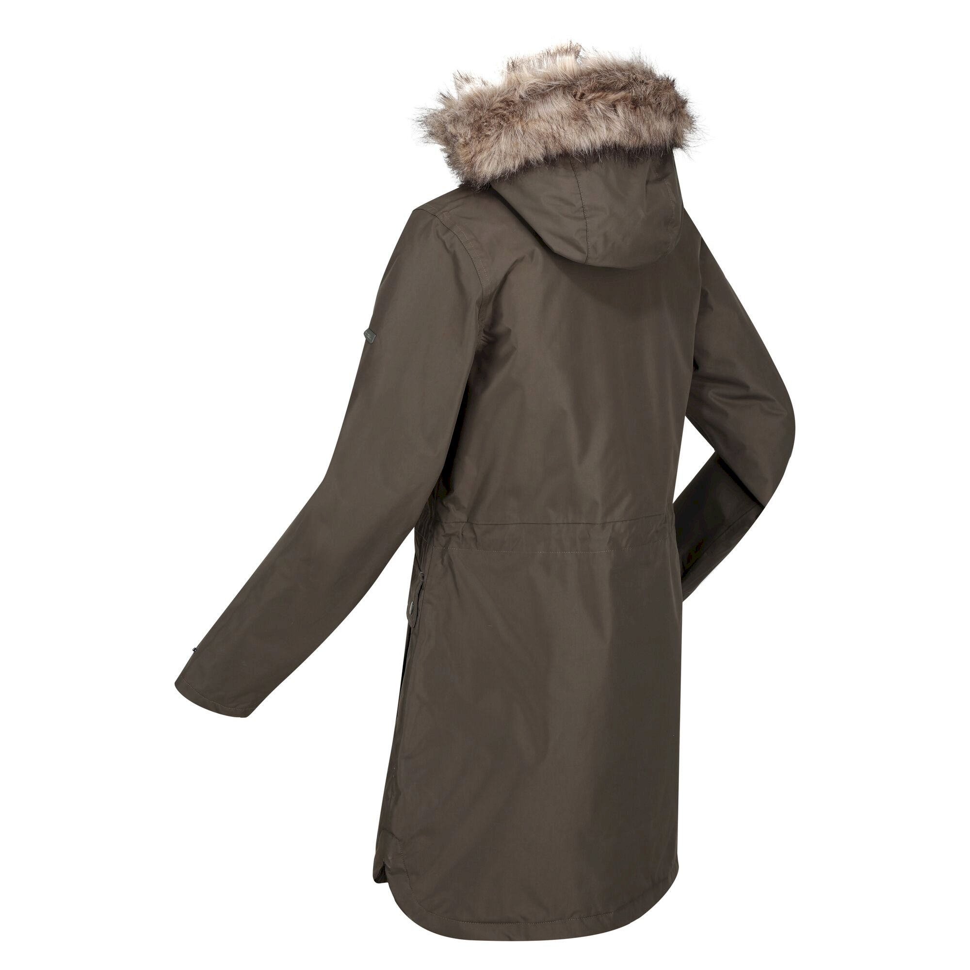Women's Sabinka Fur Trim Parka Jacket | Dark Khaki