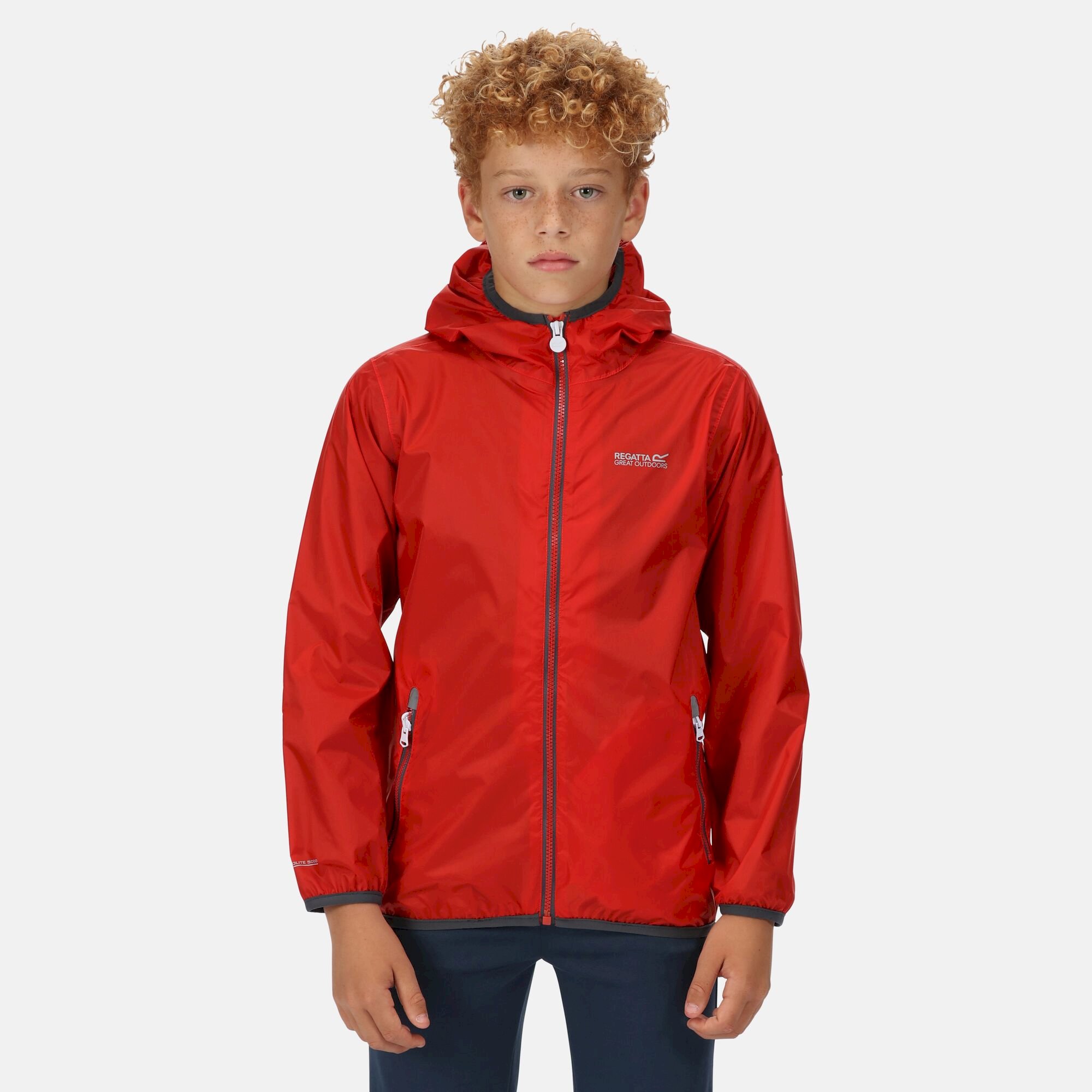 Kids' Lever II Waterproof Packaway Jacket | Fiery Red