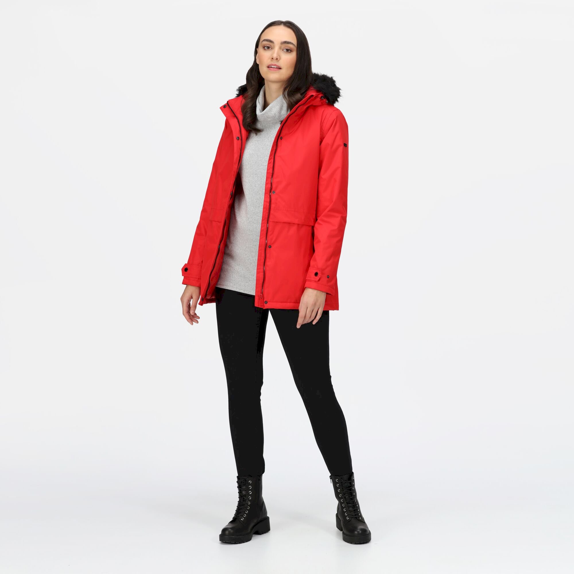 Women's Myla II Fur Trim Parka Jacket | Code Red