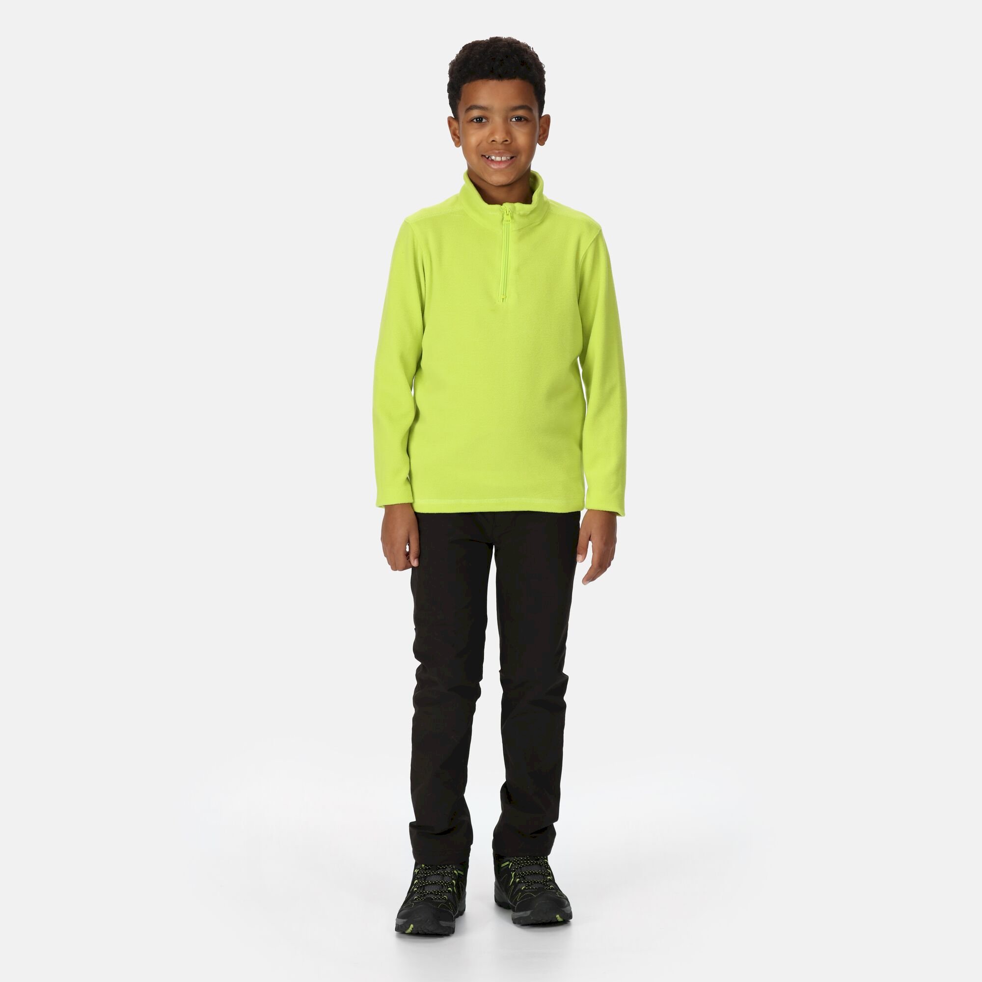 Kids' Hot Shot II Half Zip Fleece | Bright Kiwi