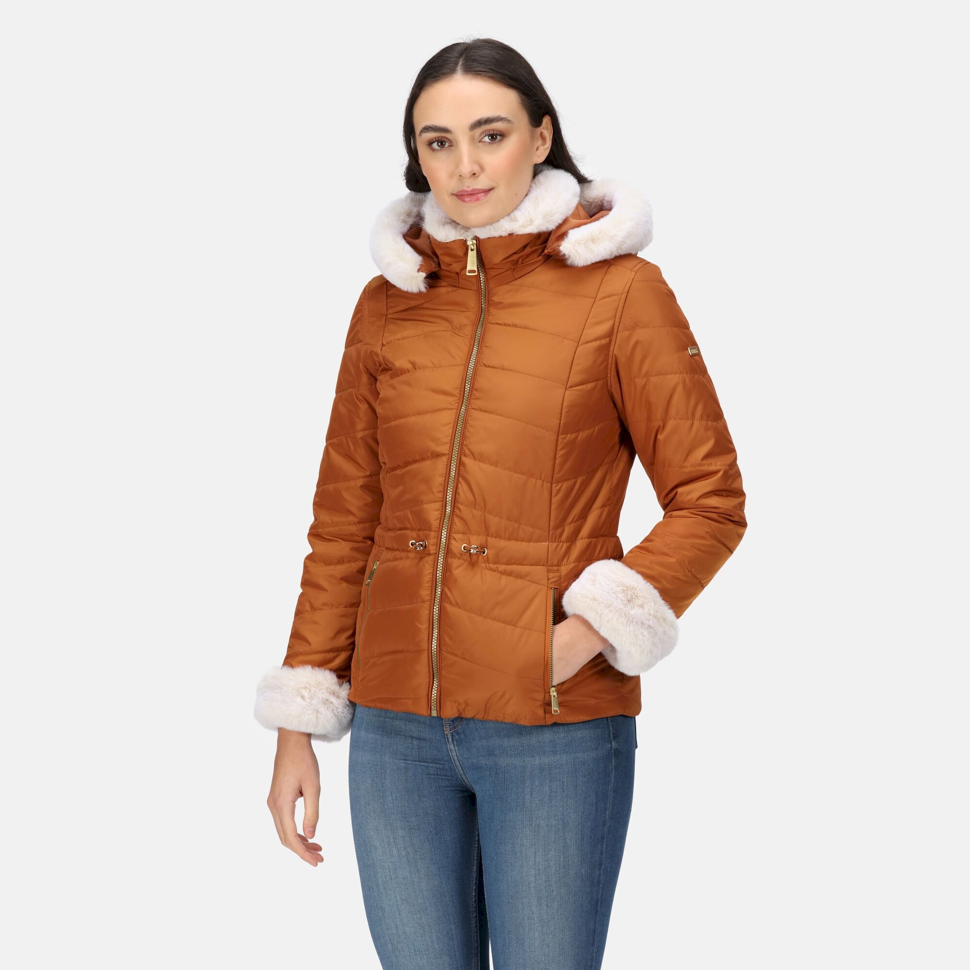 Women's Willabella Fur Detail Jacket | Copper Almond