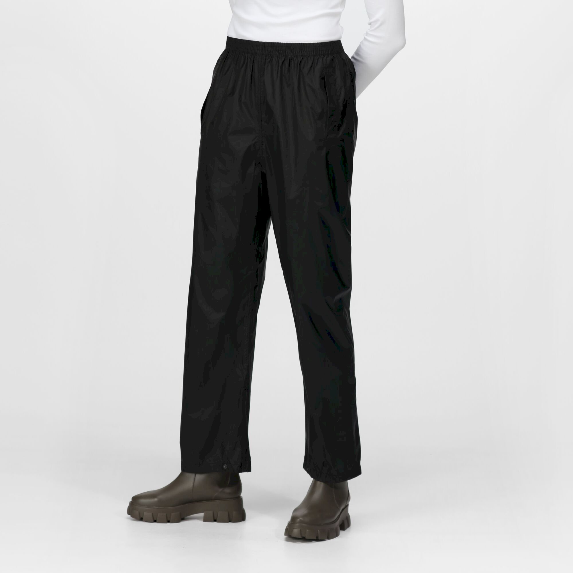 Womens Packaway Waterproof Trousers | Black