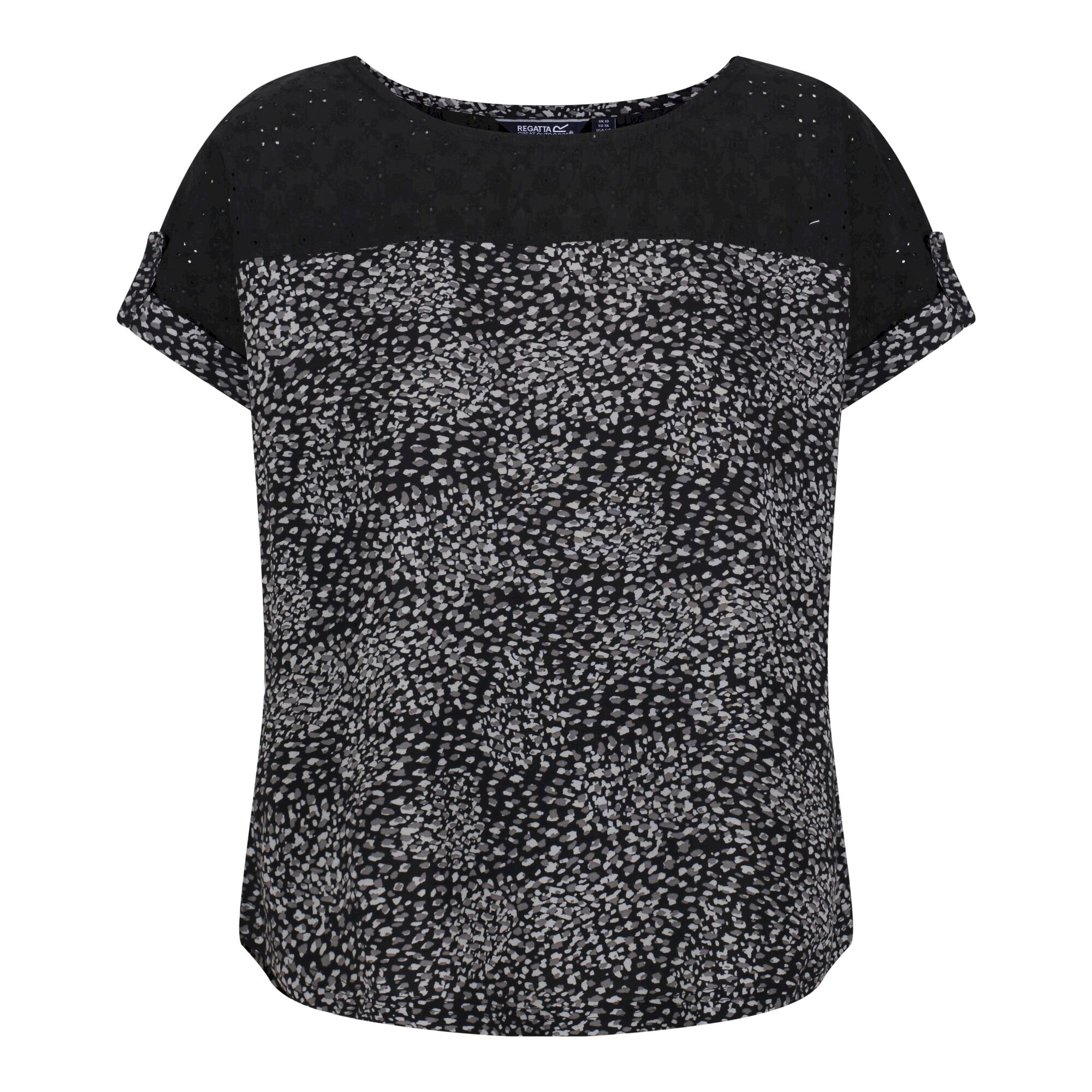 Women's Jaida Cotton T-Shirt | Black Abstract