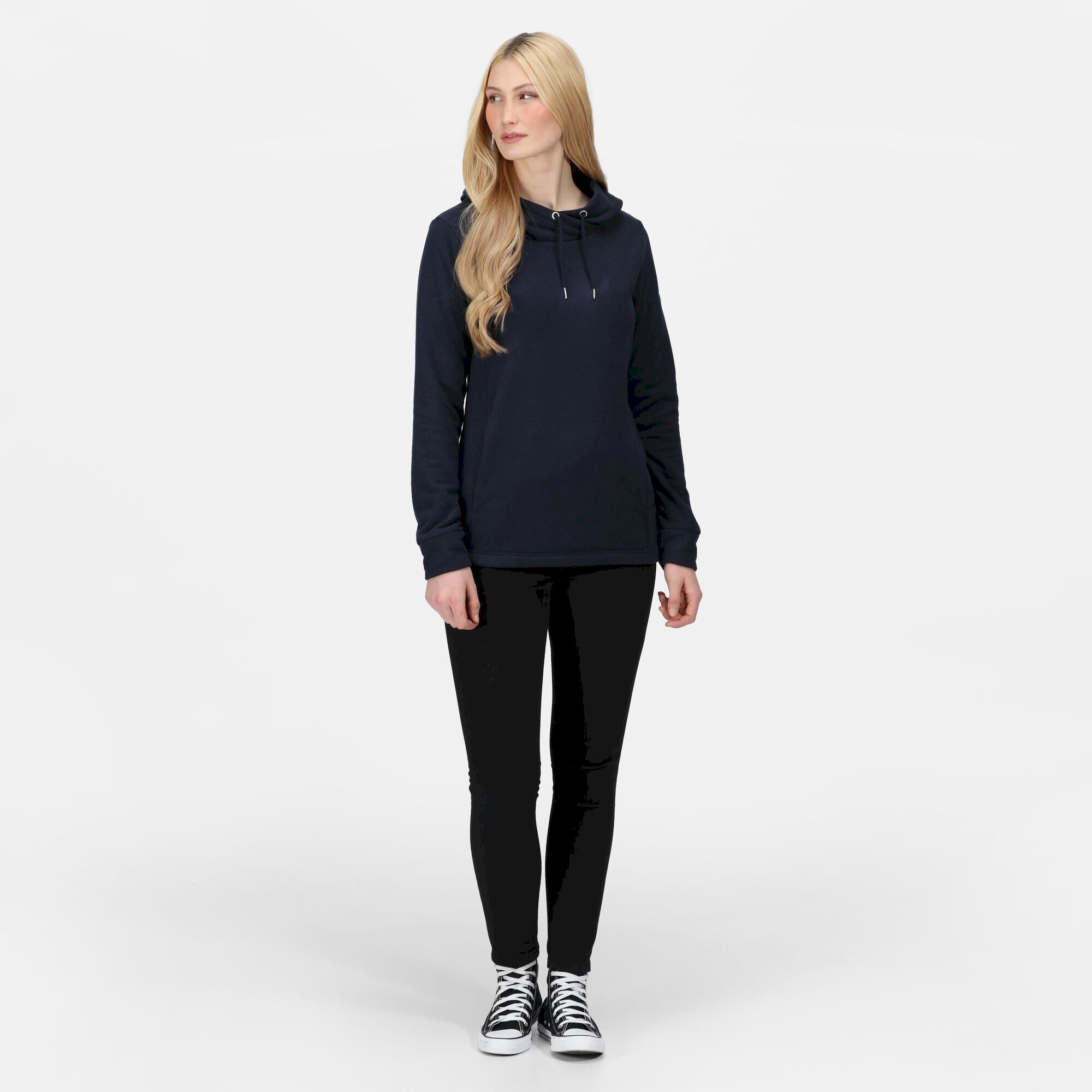 Women's Kizmit II Hooded Marl Fleece | Navy Fine Two Tone