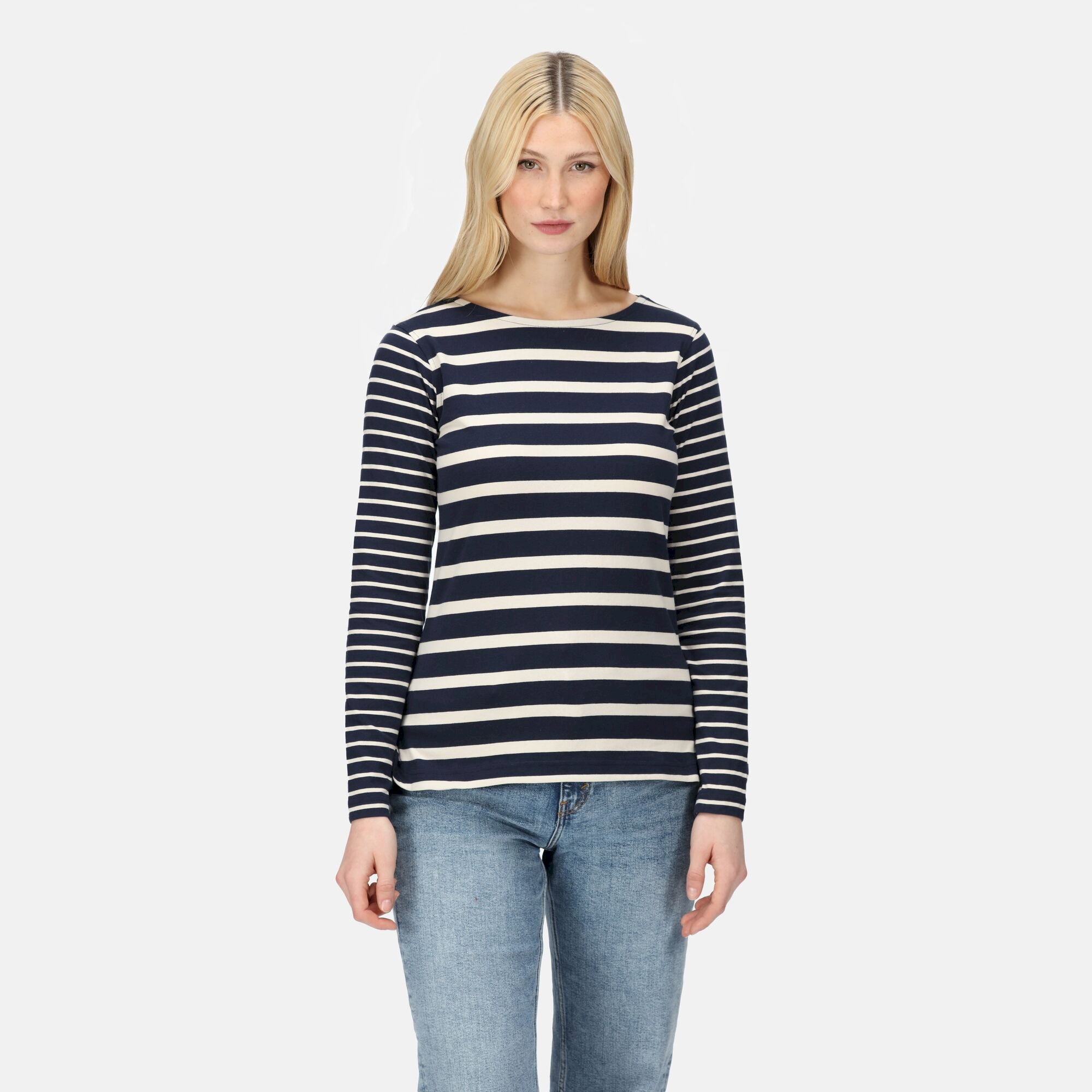 Women's Farida Striped T-Shirt | Navy Light Vanilla