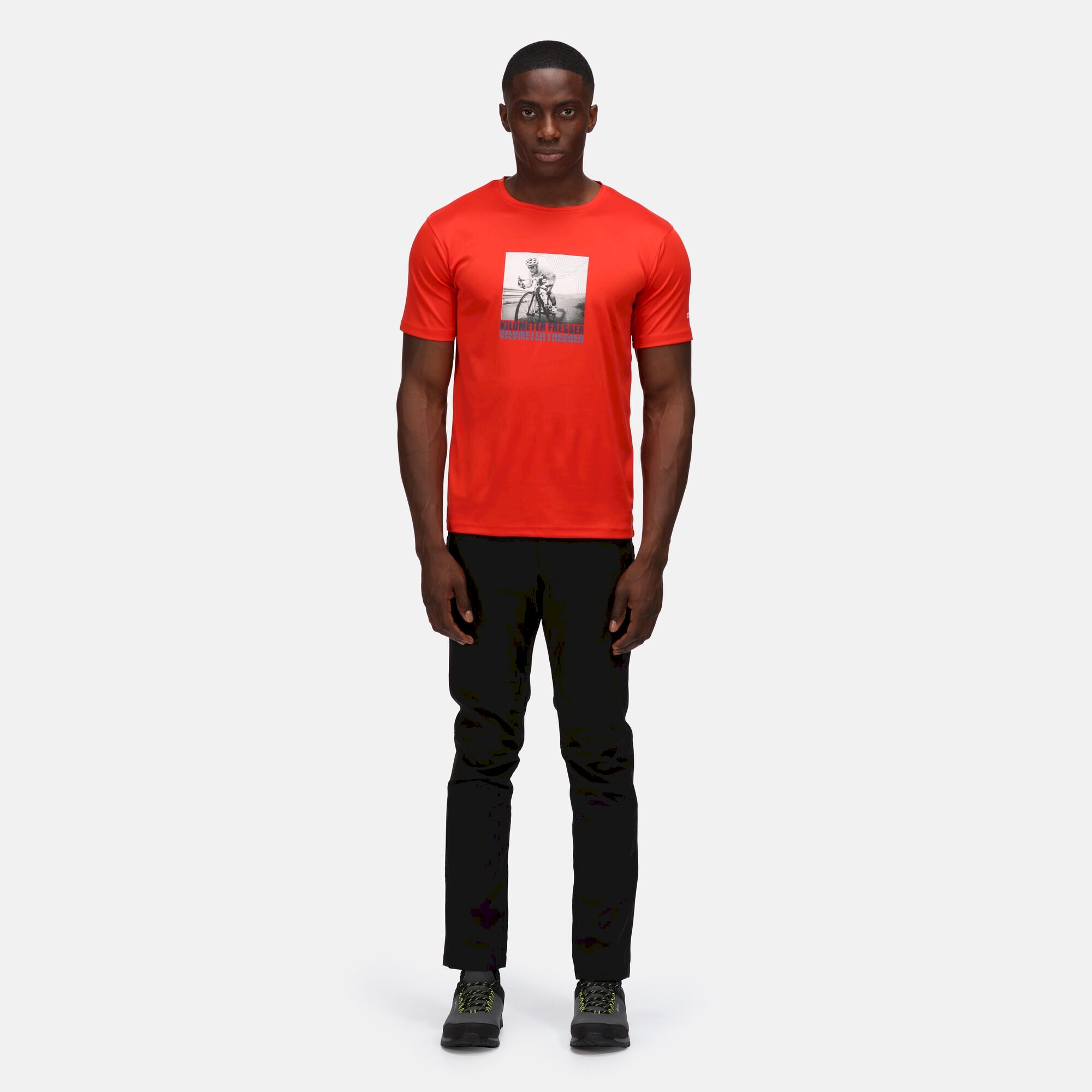 Men's Fingal Slogan Print T-Shirt | Fiery Red