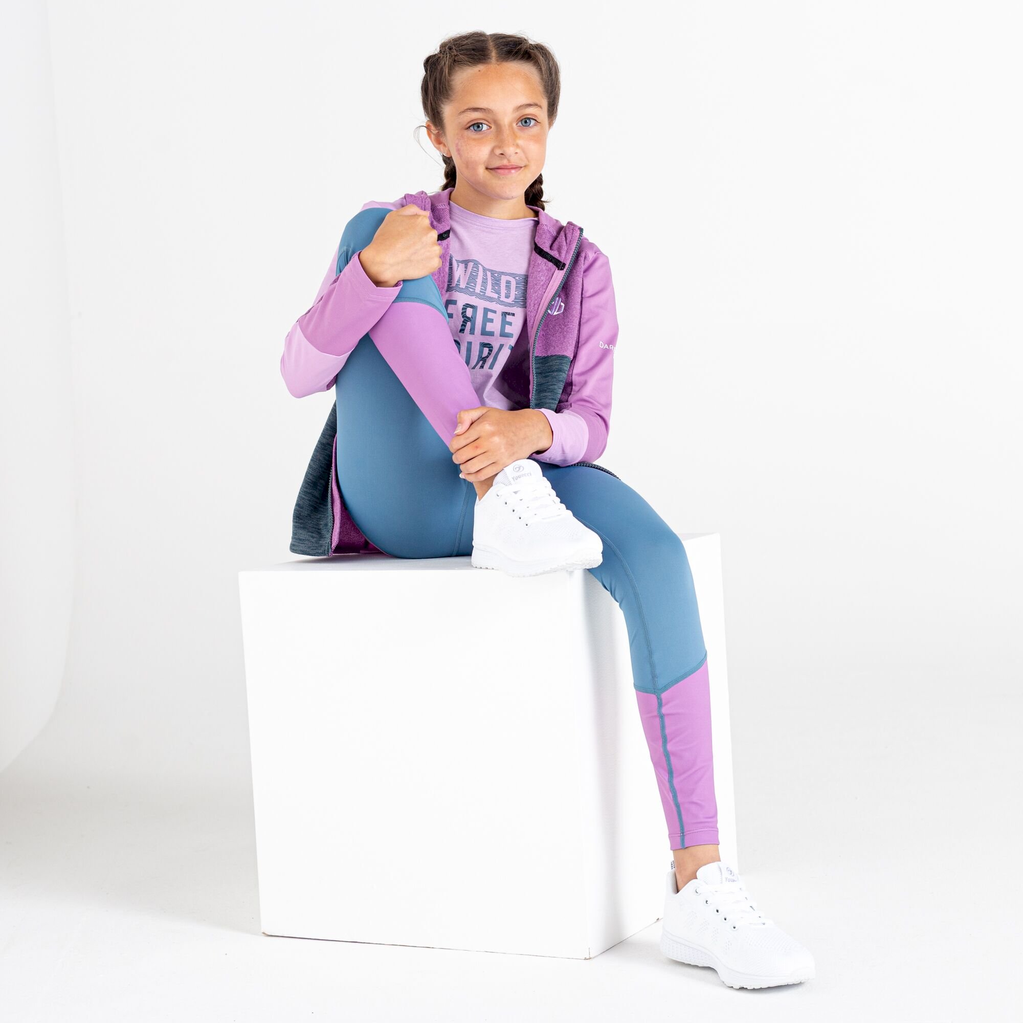 Dare 2b - Kids' Hero Recycled Core Stretch Midlayer | Dusty Lavender Lupin Lavender