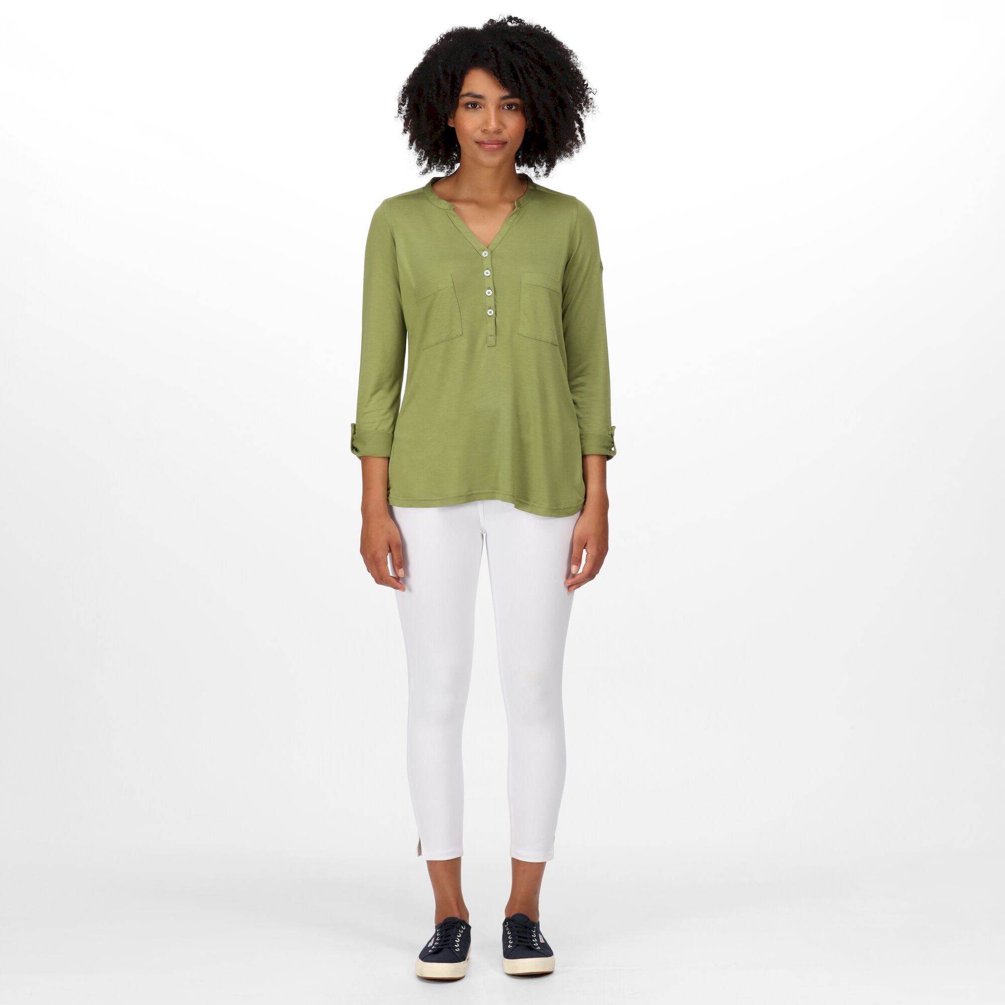 Women's Fflur II 3/4 Sleeve Shirt | Green Fields