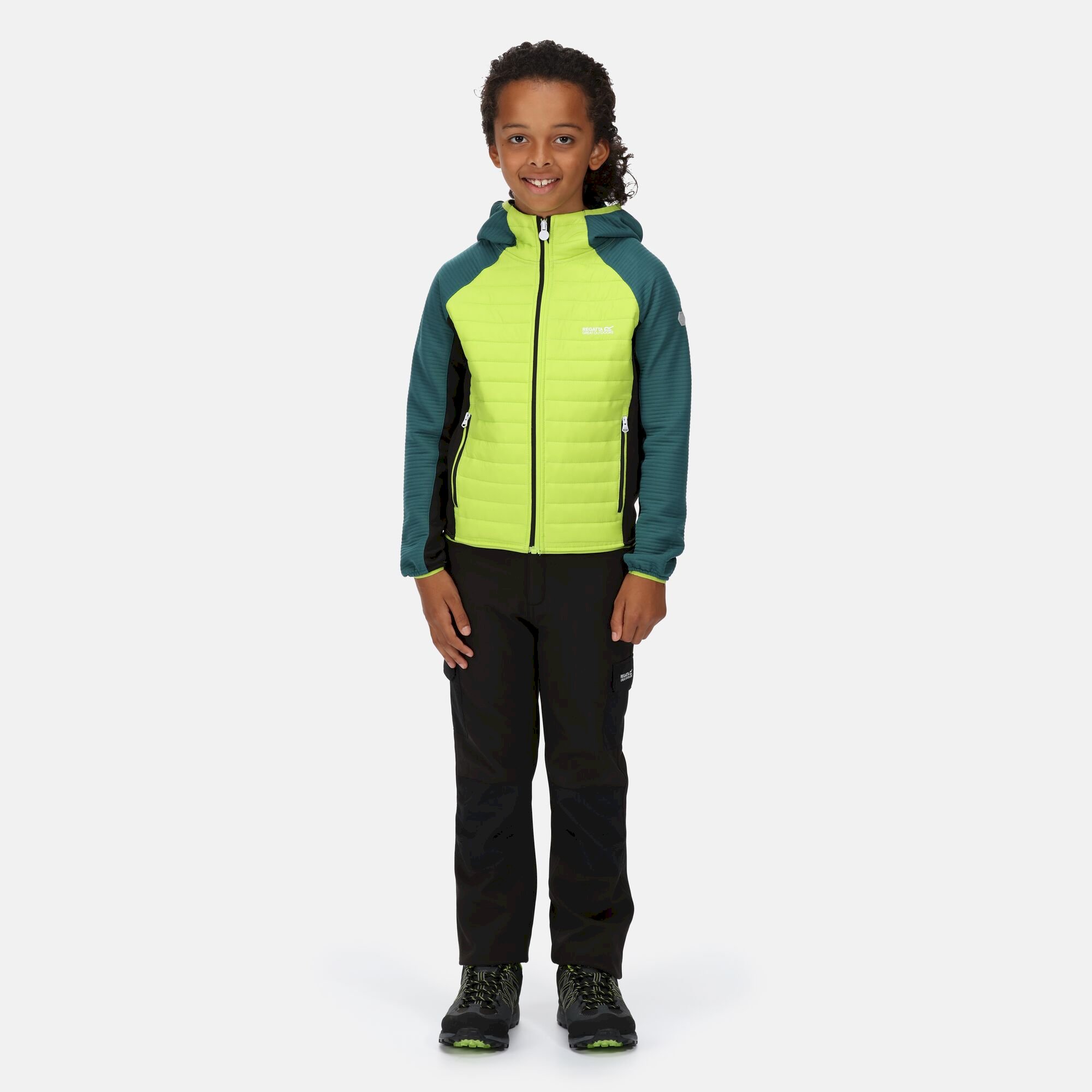 Kids' Kielder V Hybrid Insulated Jacket | Bright Kiwi Pacific Green