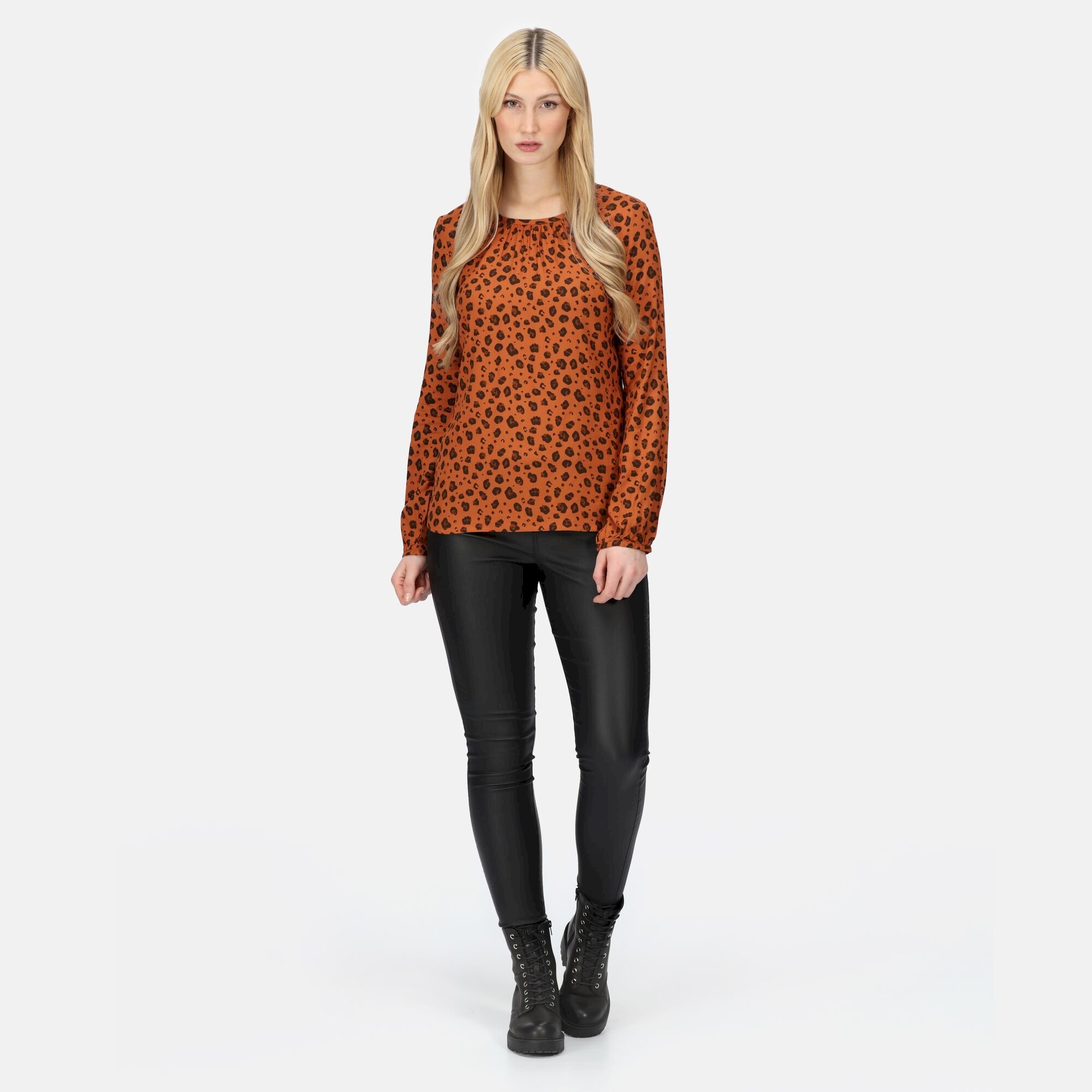 Women's Hadria Printed Blouse | Copper Almond Animal