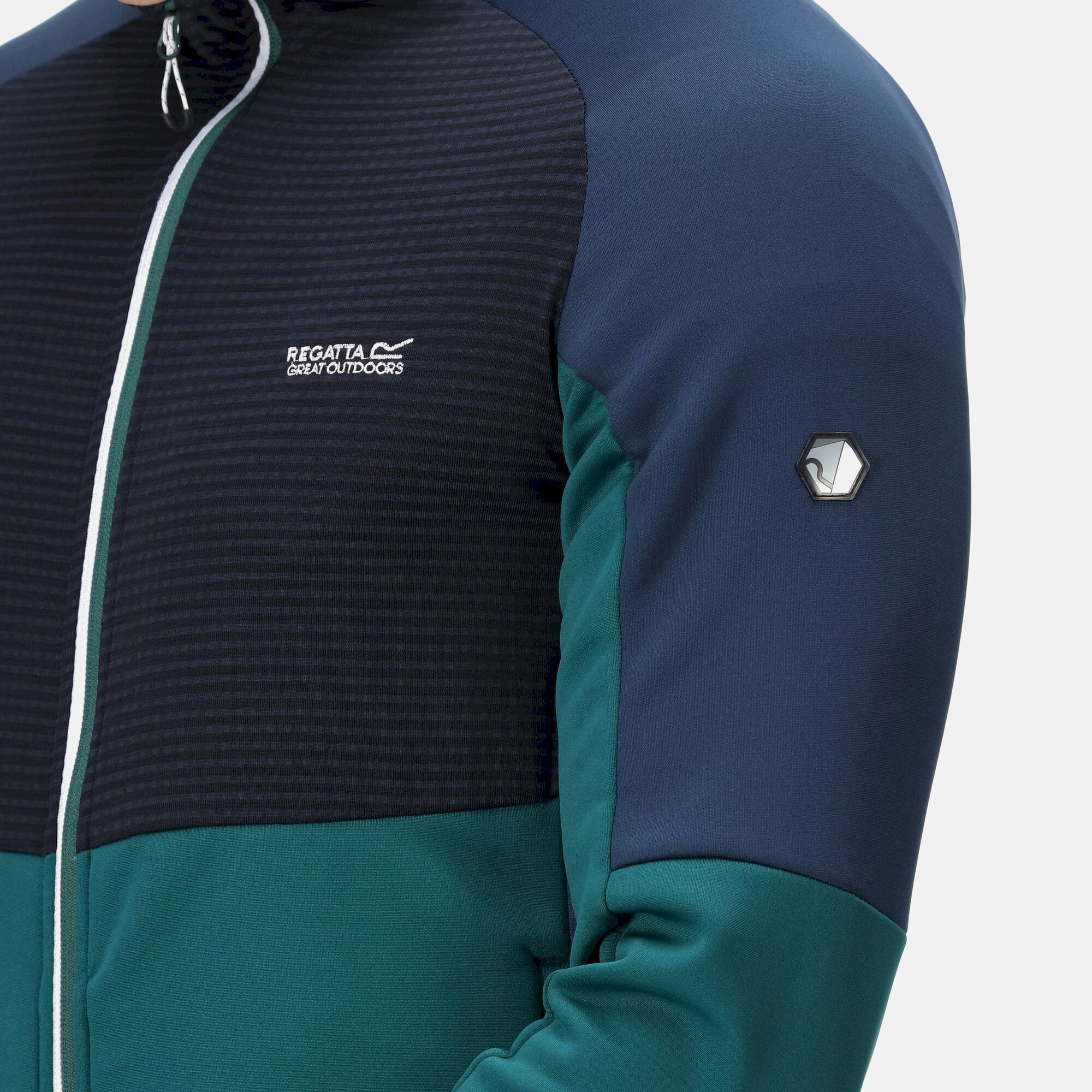 Men's Attare Softshell Hooded Jacket | Pacific Green Navy