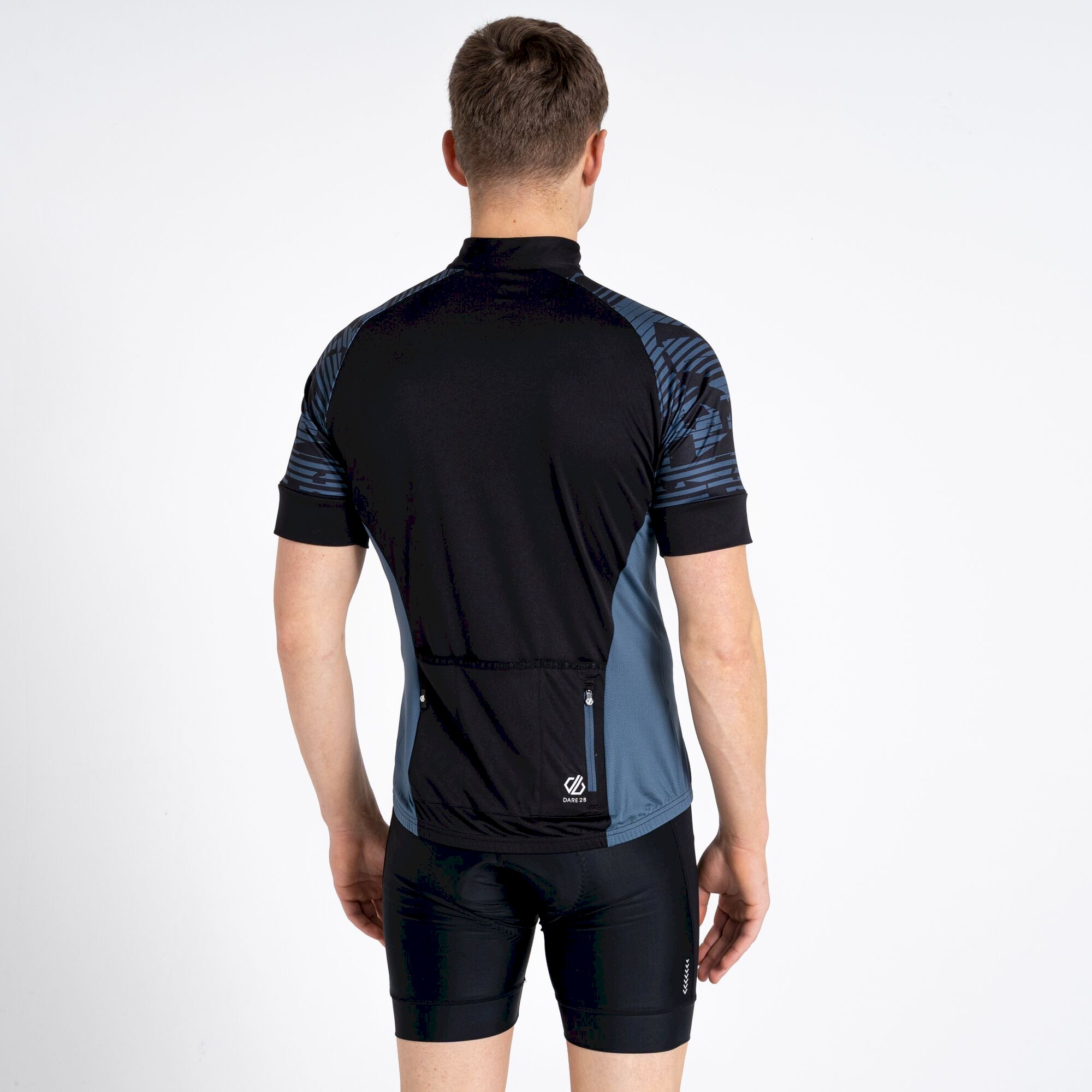 Dare 2b - Men's Stay The Course II Cycling Jersey | Black Downshift Print