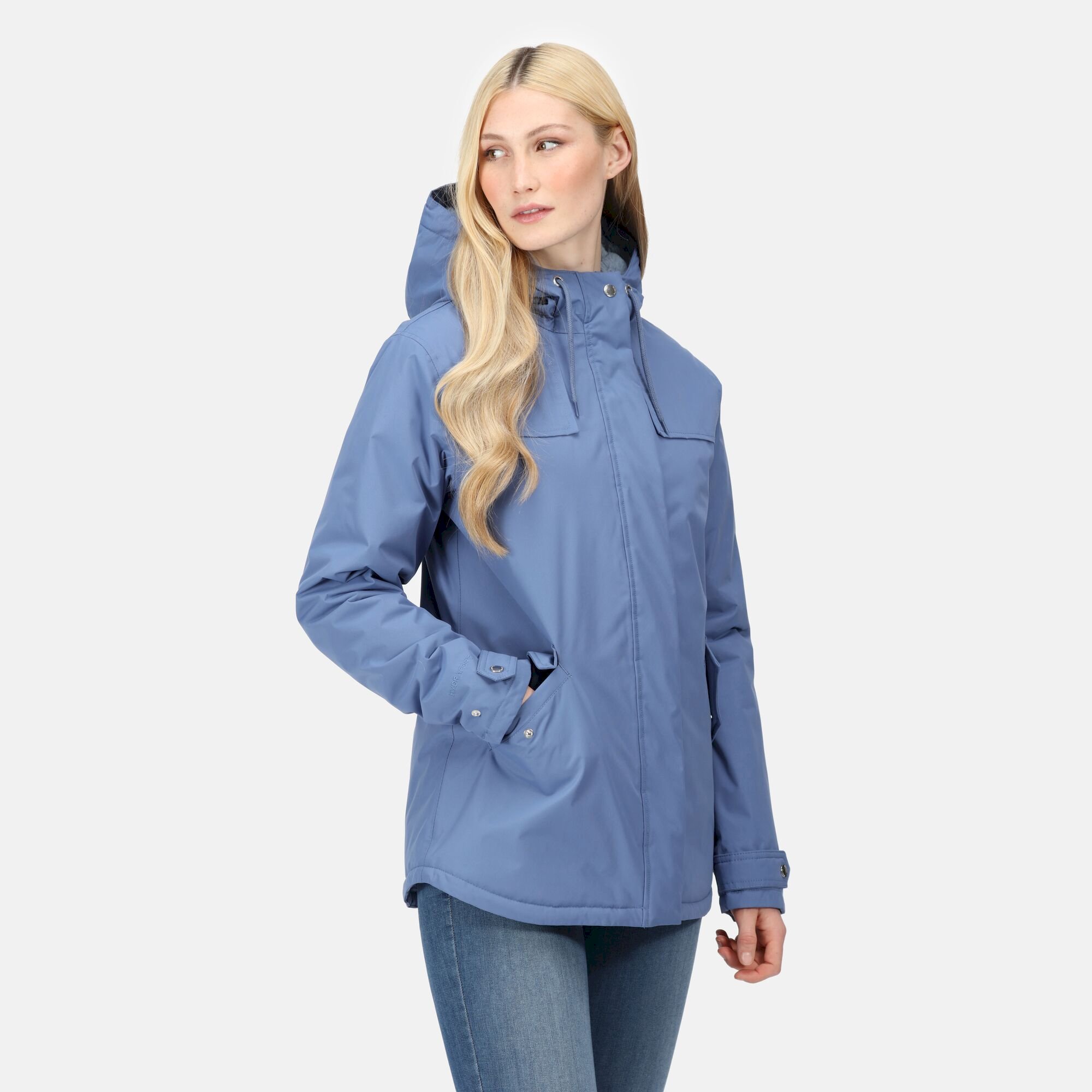 Women's Bria Fur Lined Waterproof Jacket | Slate Blue