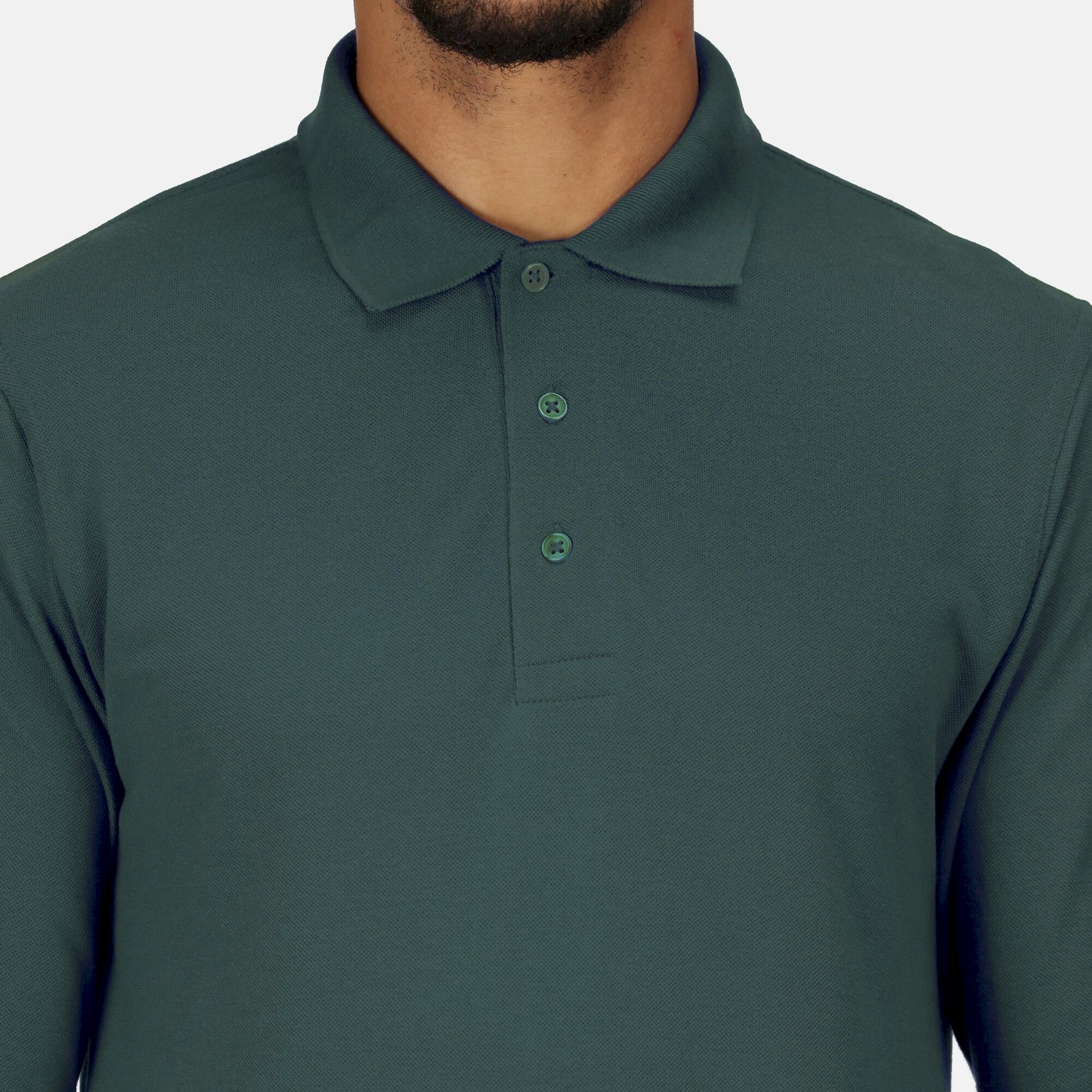 Men's 65/35 LS Polo Top | Dark Green