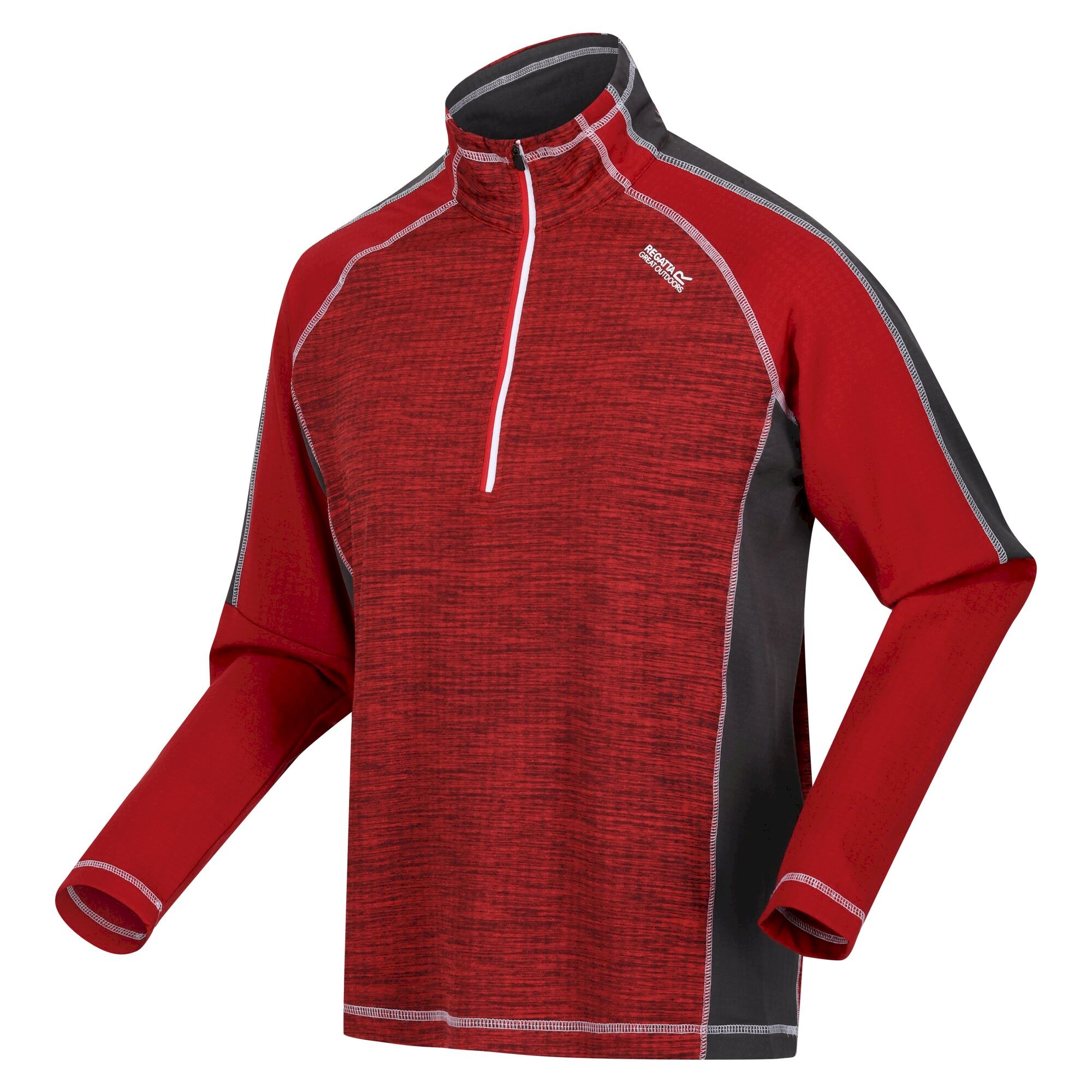 Men's Hepley Half Zip Lightweight Fleece | Chinese Red Dark Red