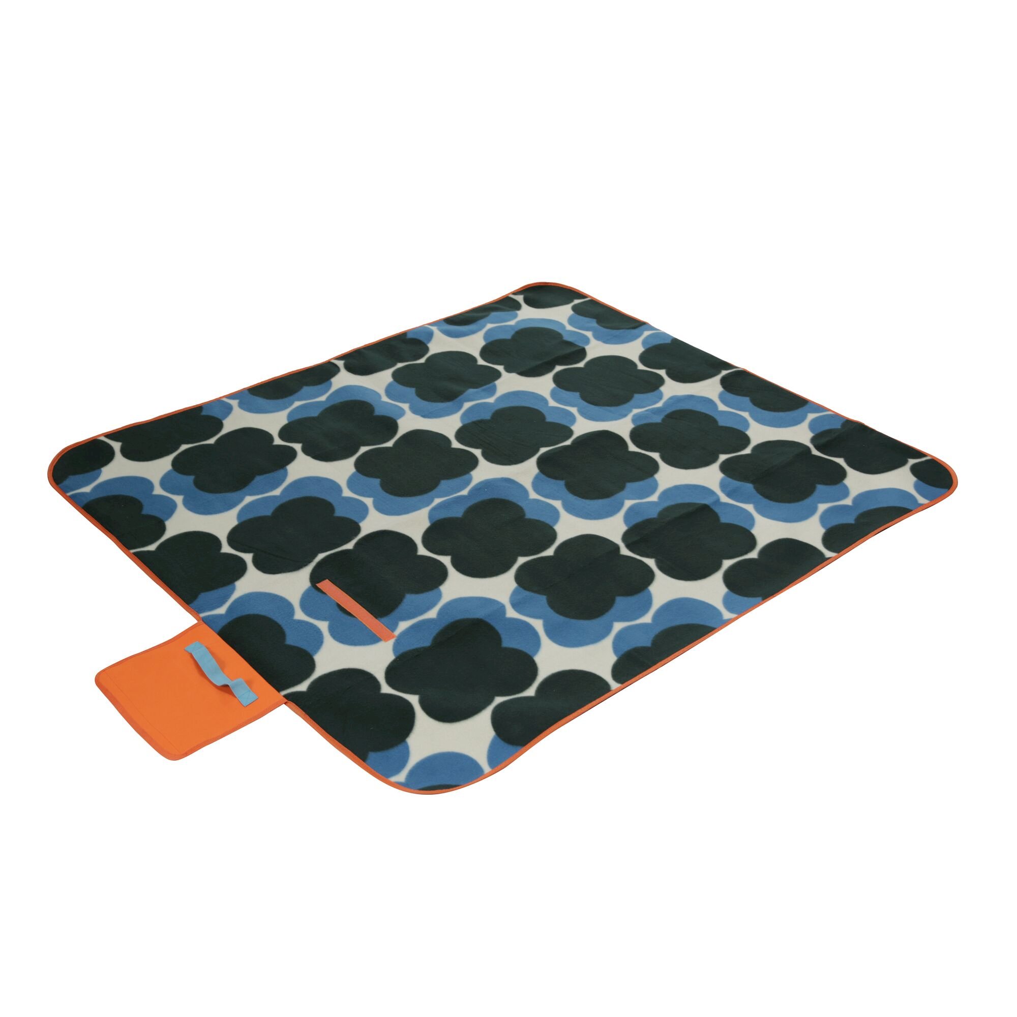 Orla Kiely Roll Away Picnic Blanket | Shadow Flower Blue
