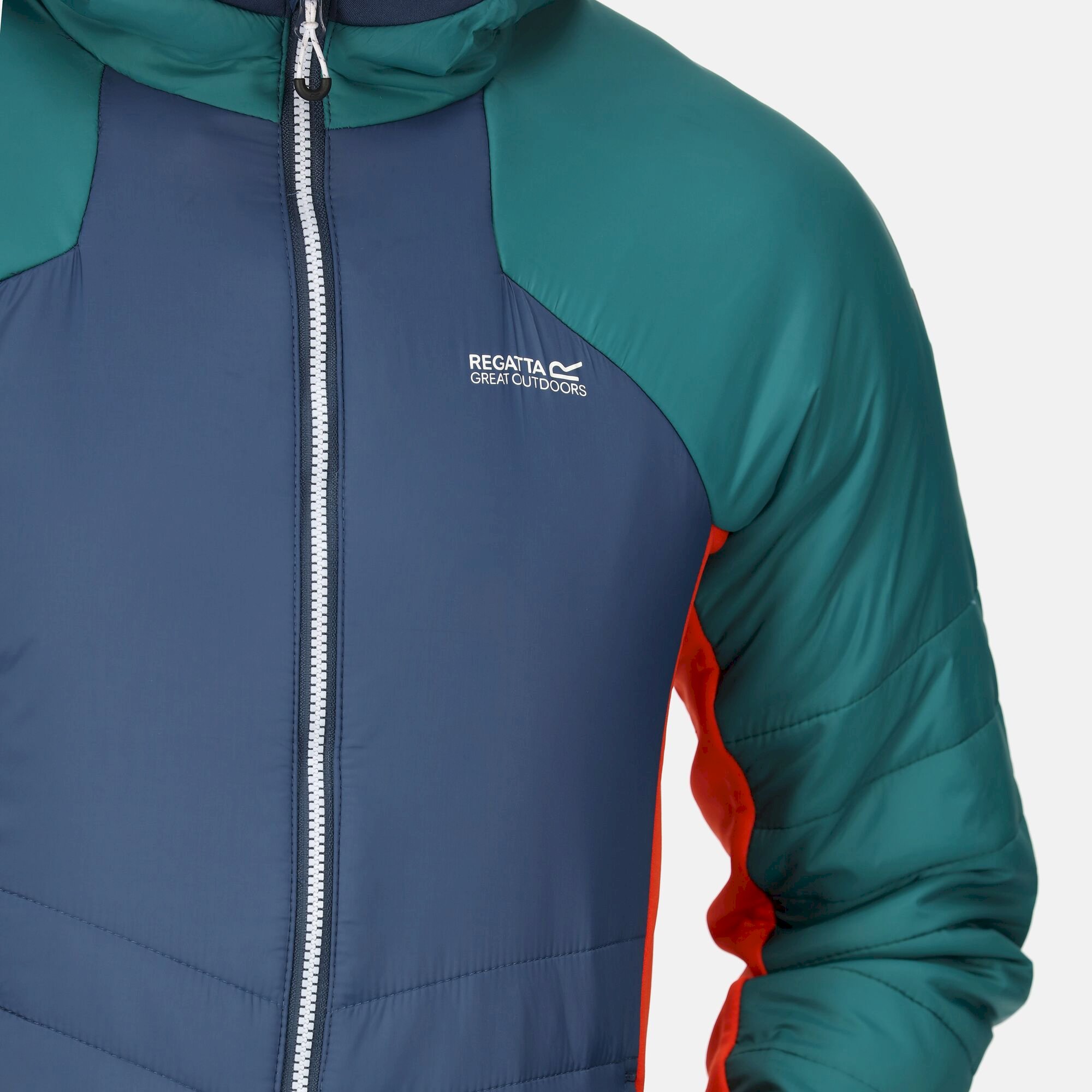 Men's Trutton Softshell Hooded Jacket | Admiral Blue Pacific Green