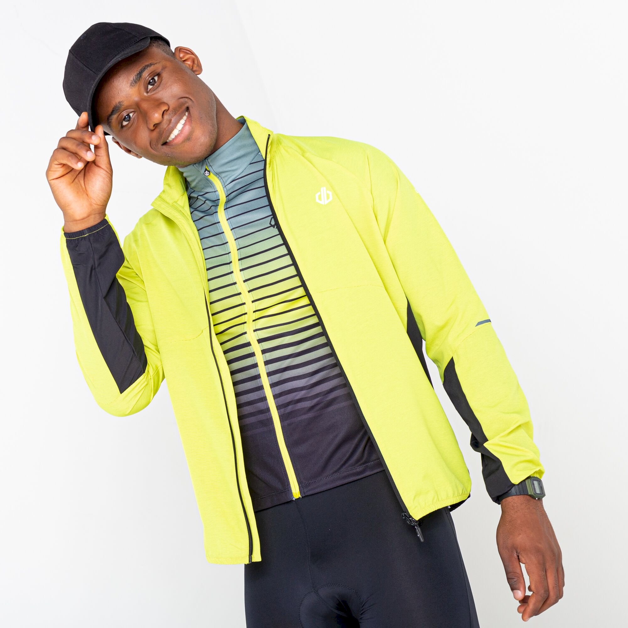 Dare 2b - Men's Ablaze II Lightweight Windshell Jacket | Neon Spring Black