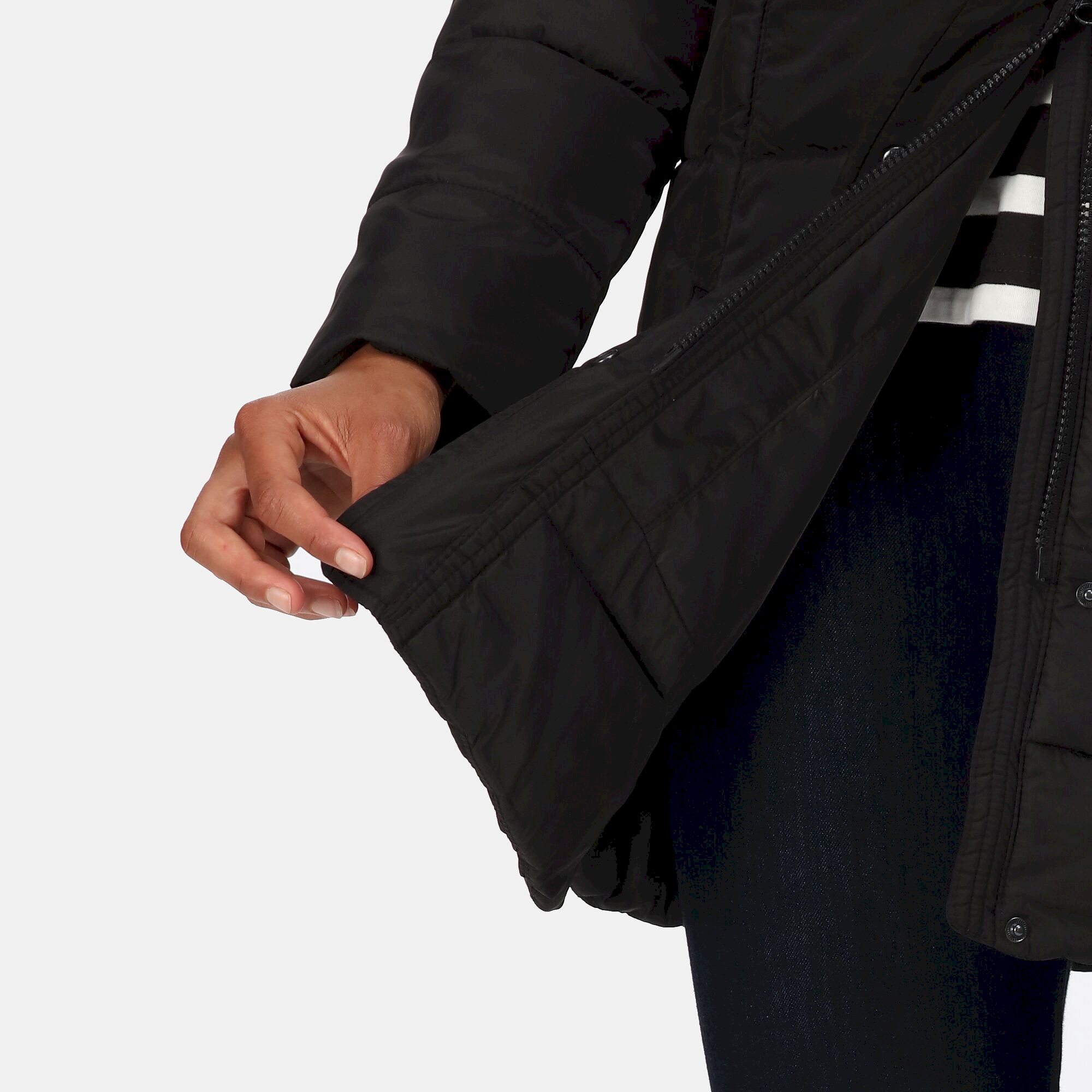 Women's Pamelina Hooded Parka Jacket | Black