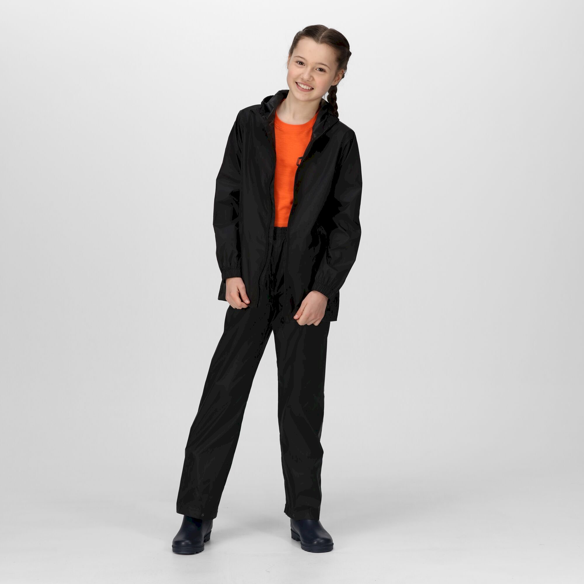 Kids' Packaway Waterproof Jacket | Black