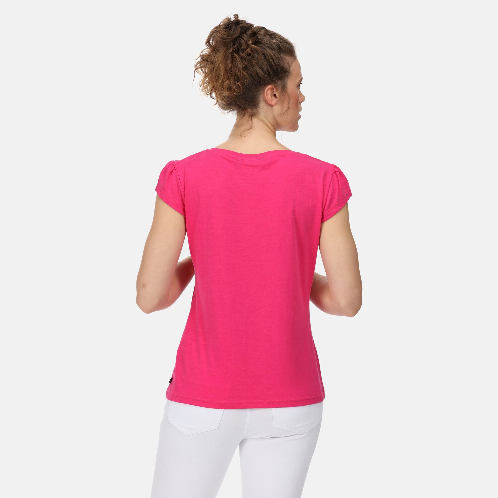 Women's Francine V-Neck T-Shirt | Pink Fusion