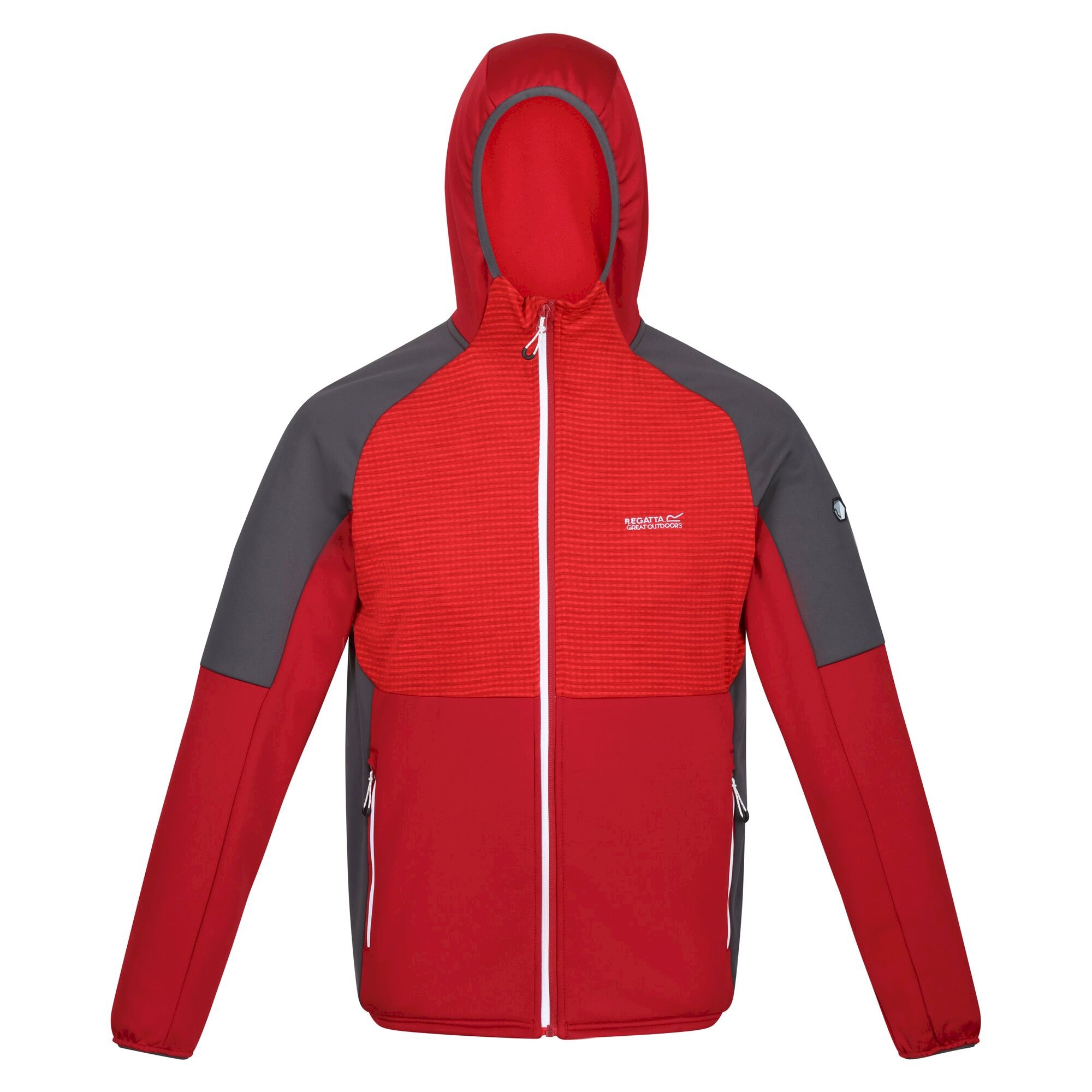 Men's Attare Softshell Hooded Jacket | Dark Red Chinese Red