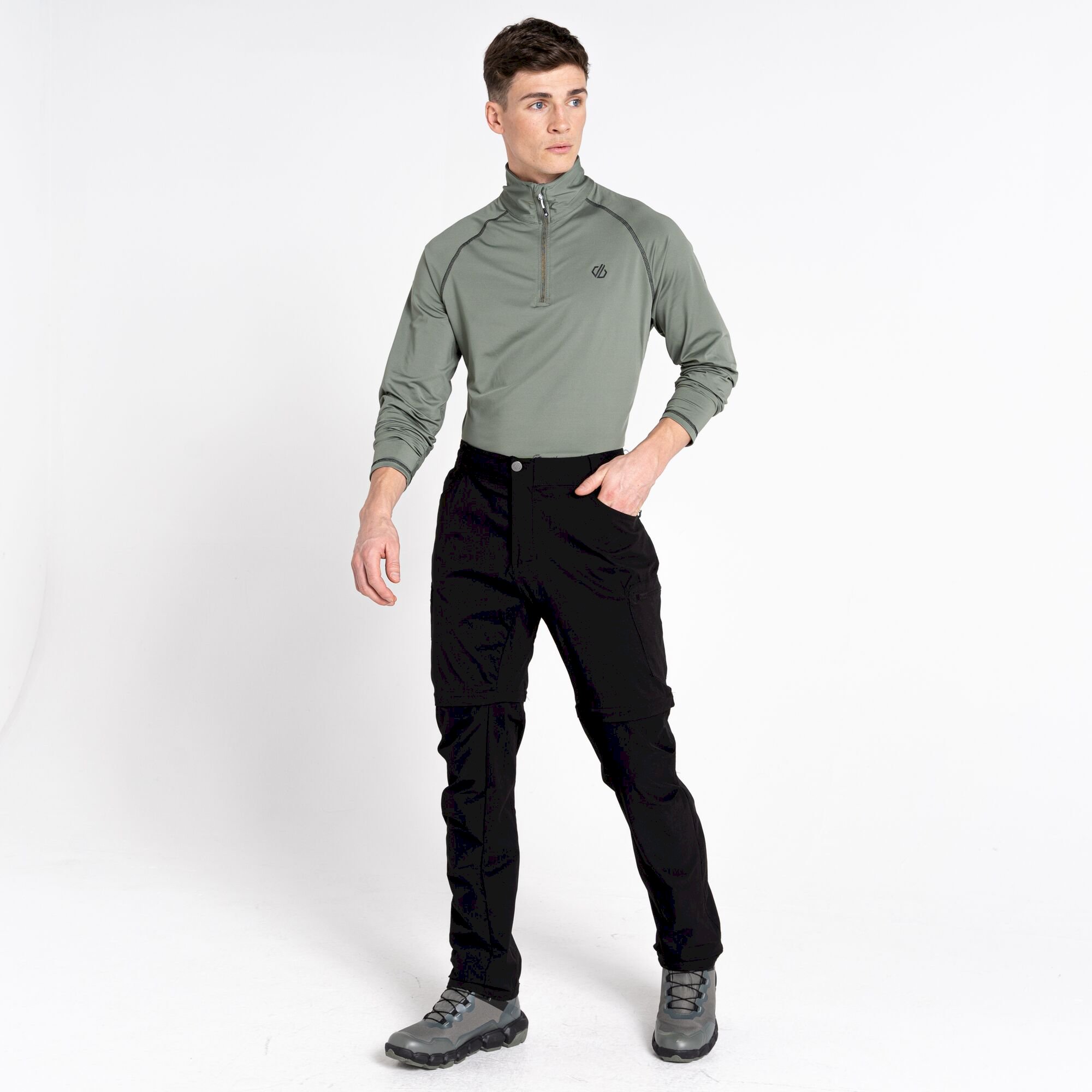 Dare 2b - Men's Tuned In II Multi Pocket Zip Off Walking Trousers | Black