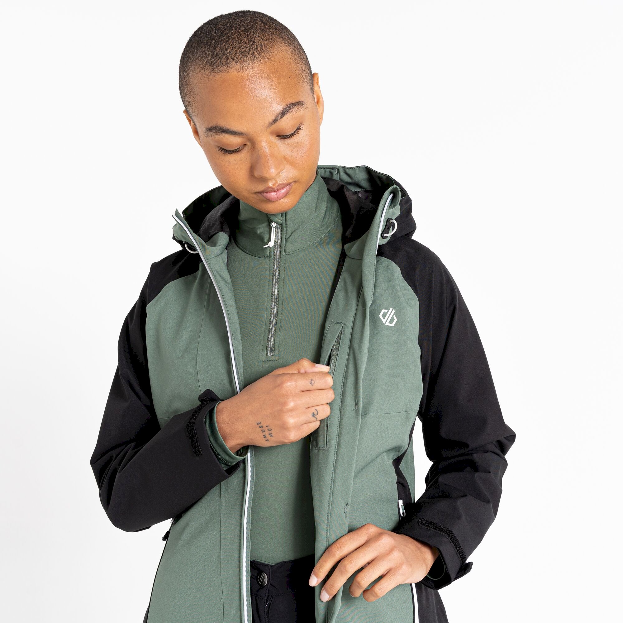 Dare 2b - Women's Veritas Era Recycled Waterproof Jacket | Duck Green