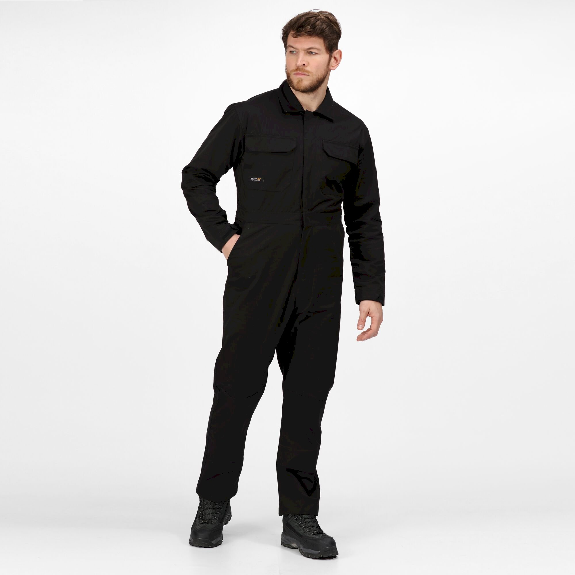 Men's Stud Fasten Coverall | Black