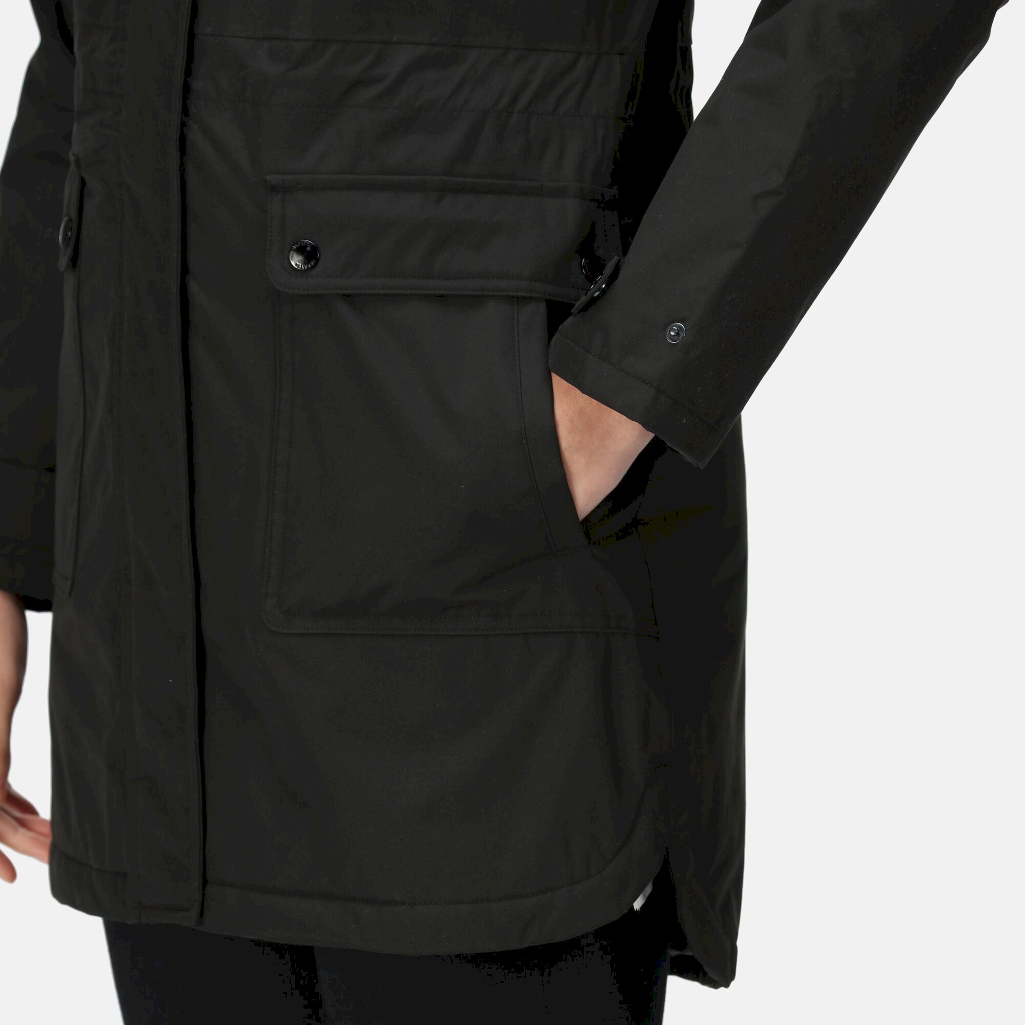 Women's Sabinka Fur Trim Parka Jacket | Black