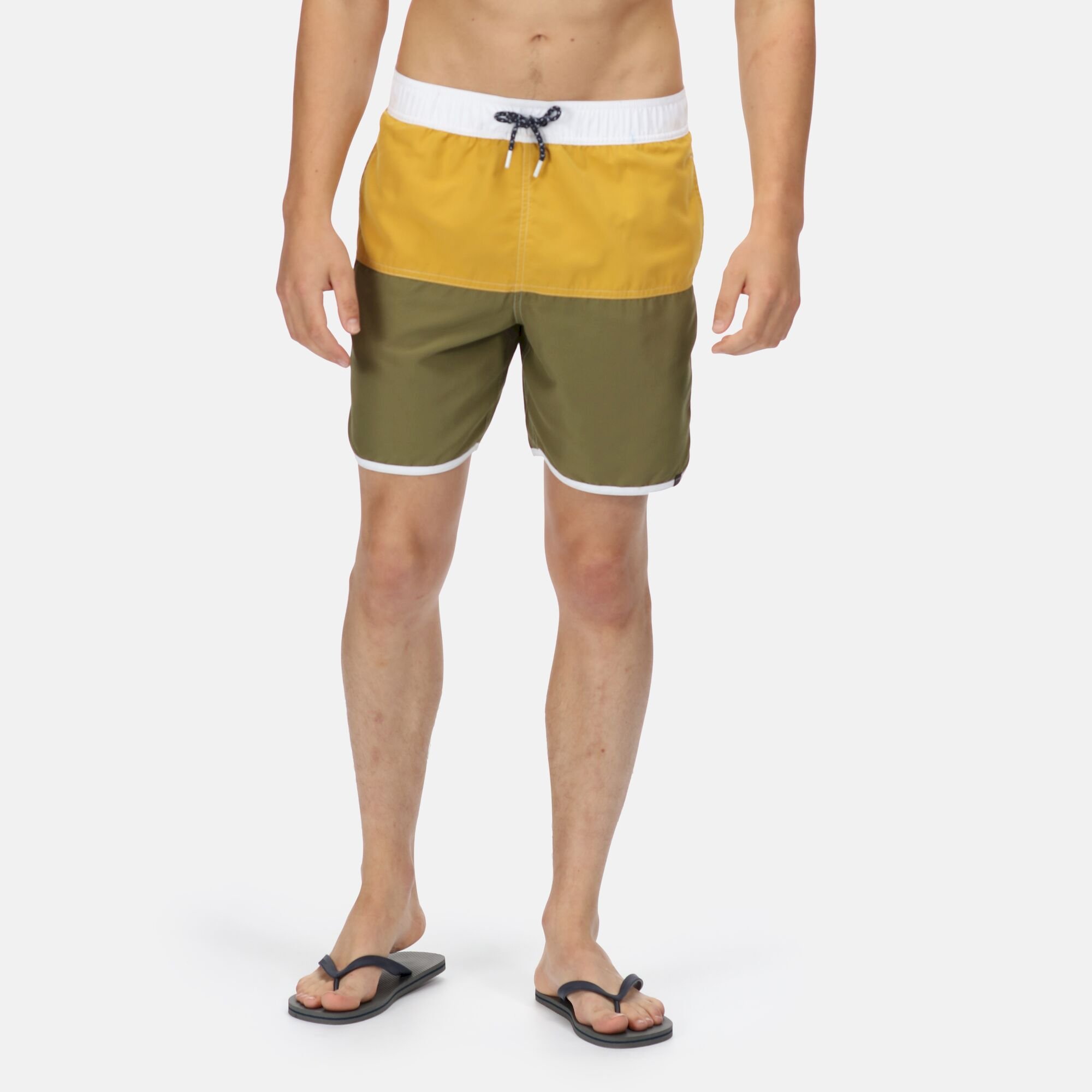 Men's Benicio Swim Shorts | Capulet Olive Yellow Gold White